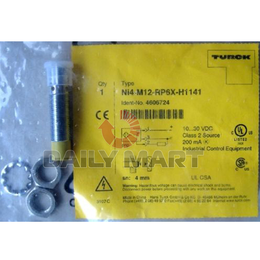 New Turck NI4-M12-RP6X-H1141 Inductive Proximity Sensor Switch Quick Disconnect