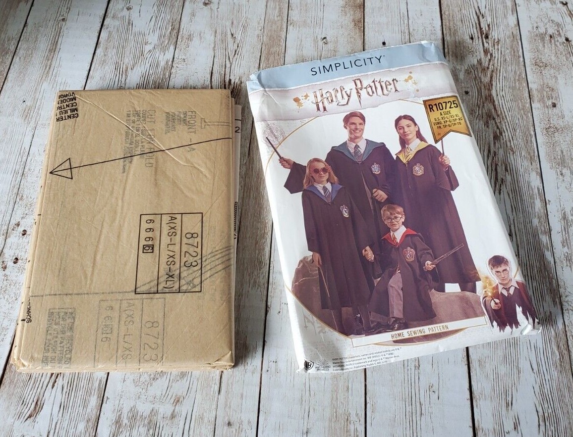 Simplicity Harry Potter Robe Sew Pattern Kids Teens Adults Pattern R10725 XS-XL