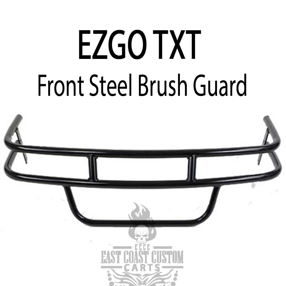 EZGO TXT Golf Cart Front Brush Guard Black Powder Coated