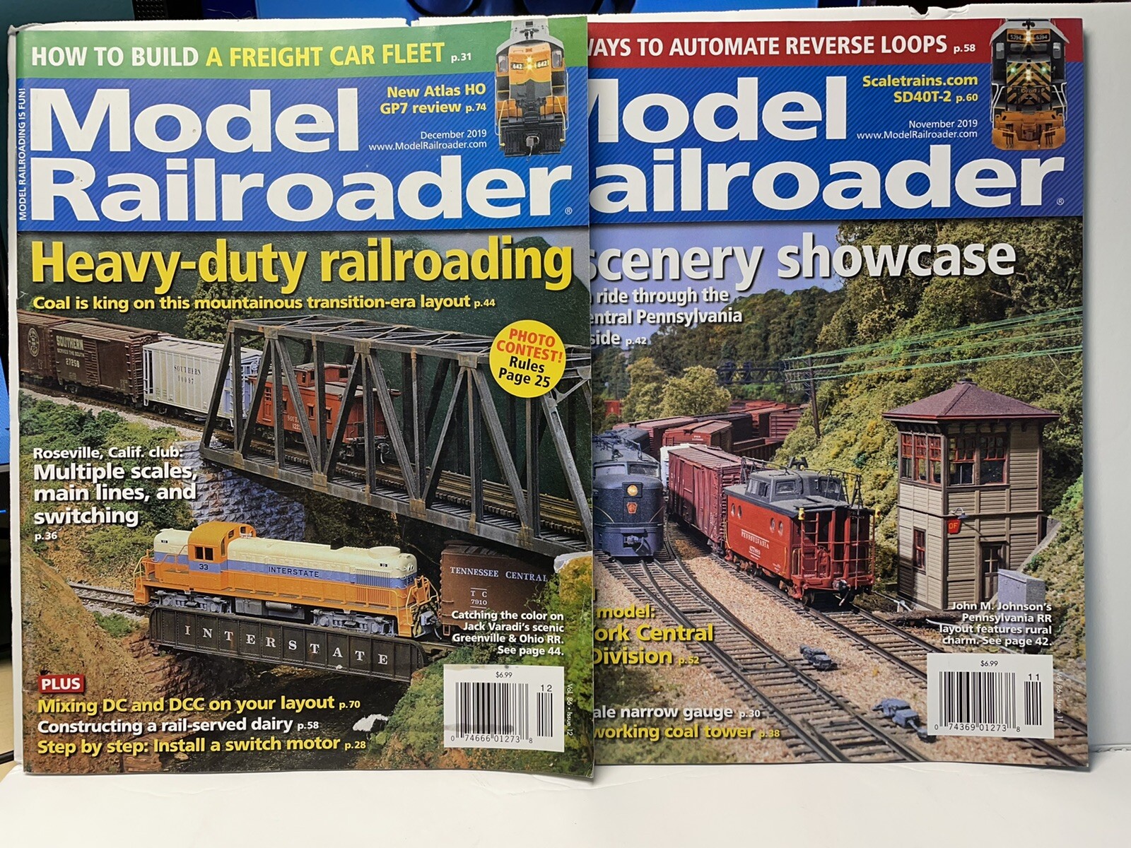 Model Railroader Magazines 2019 Lot of 8 Used