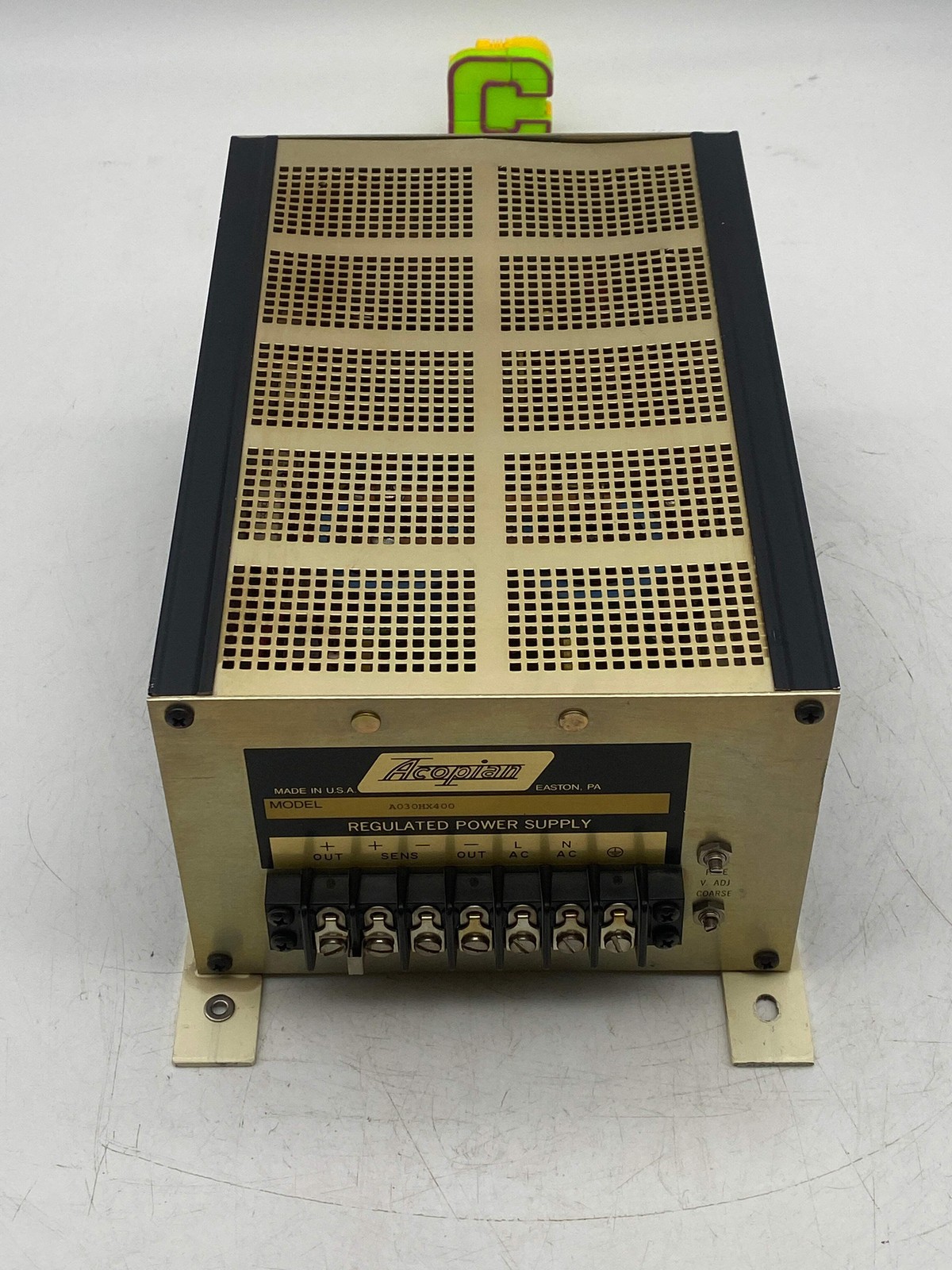 Acopian A030HX400 Regulated Power Supply, In: 100-125 VAC Out: 0-30 VDC (Used)