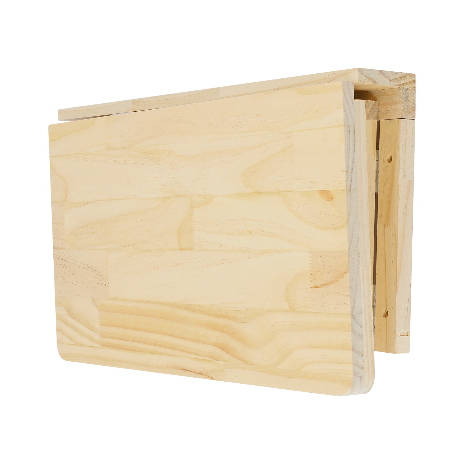 80x60cm Folding Table Wall-mounted Desk Pine Wood Workbench For Balcony, Office