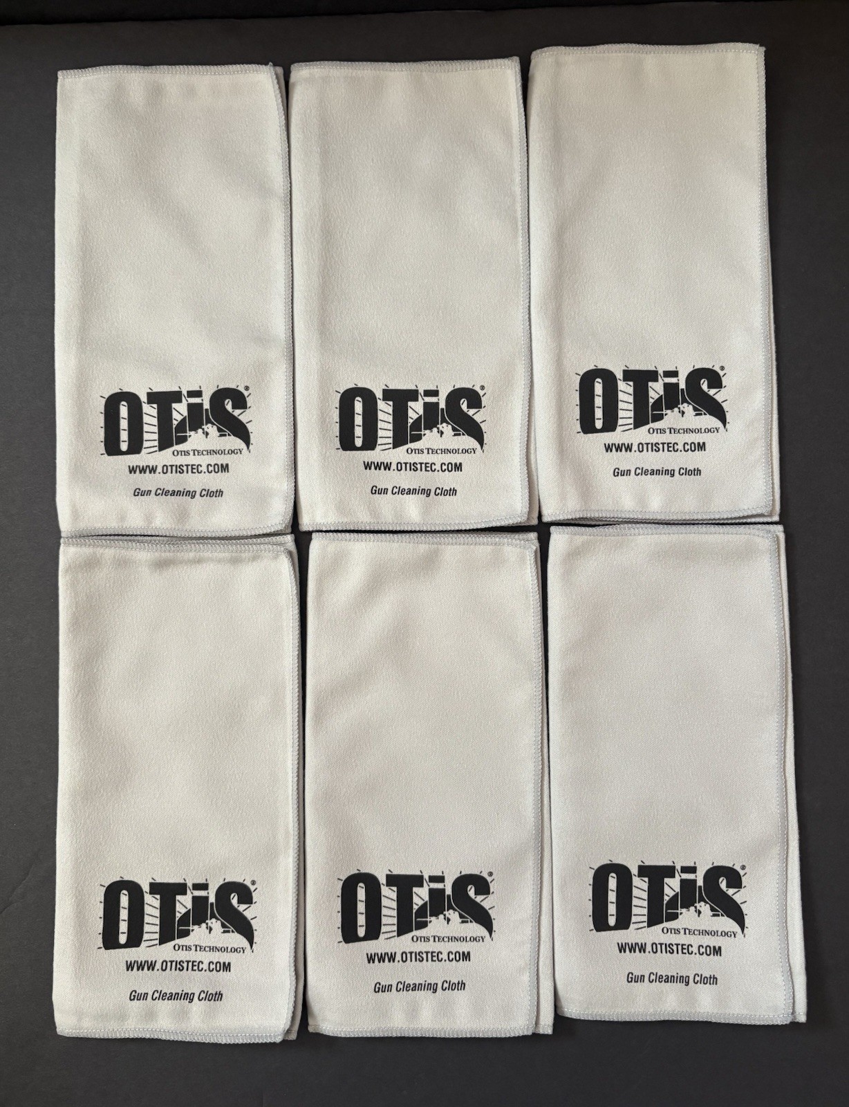 Lot Of 6 Otis Technology Microfiber Gun Firearm Cleaning Cloth Set (12”x8” EACH)