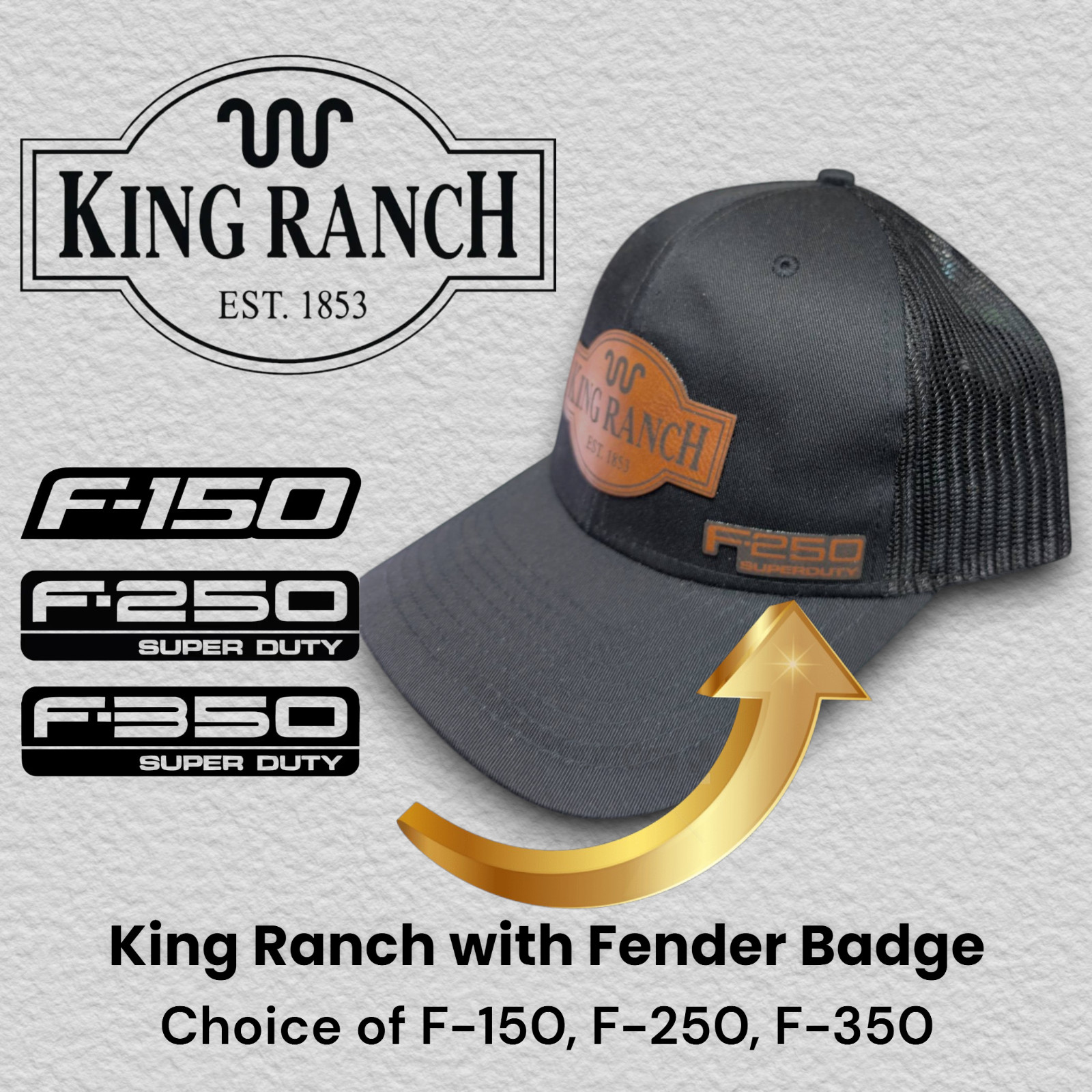Trucker Hat Baseball Cap Customized Ford King Ranch F150 F250 F350 NEW