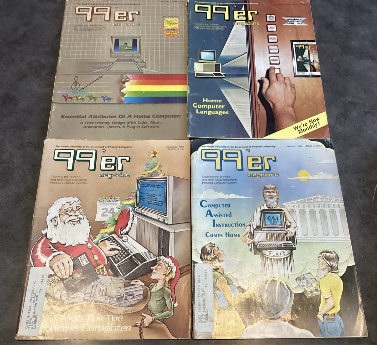 Lot of (10) 99'er MAGAZINES for the TI-99/4A Home Computer + Best of 99'er Book