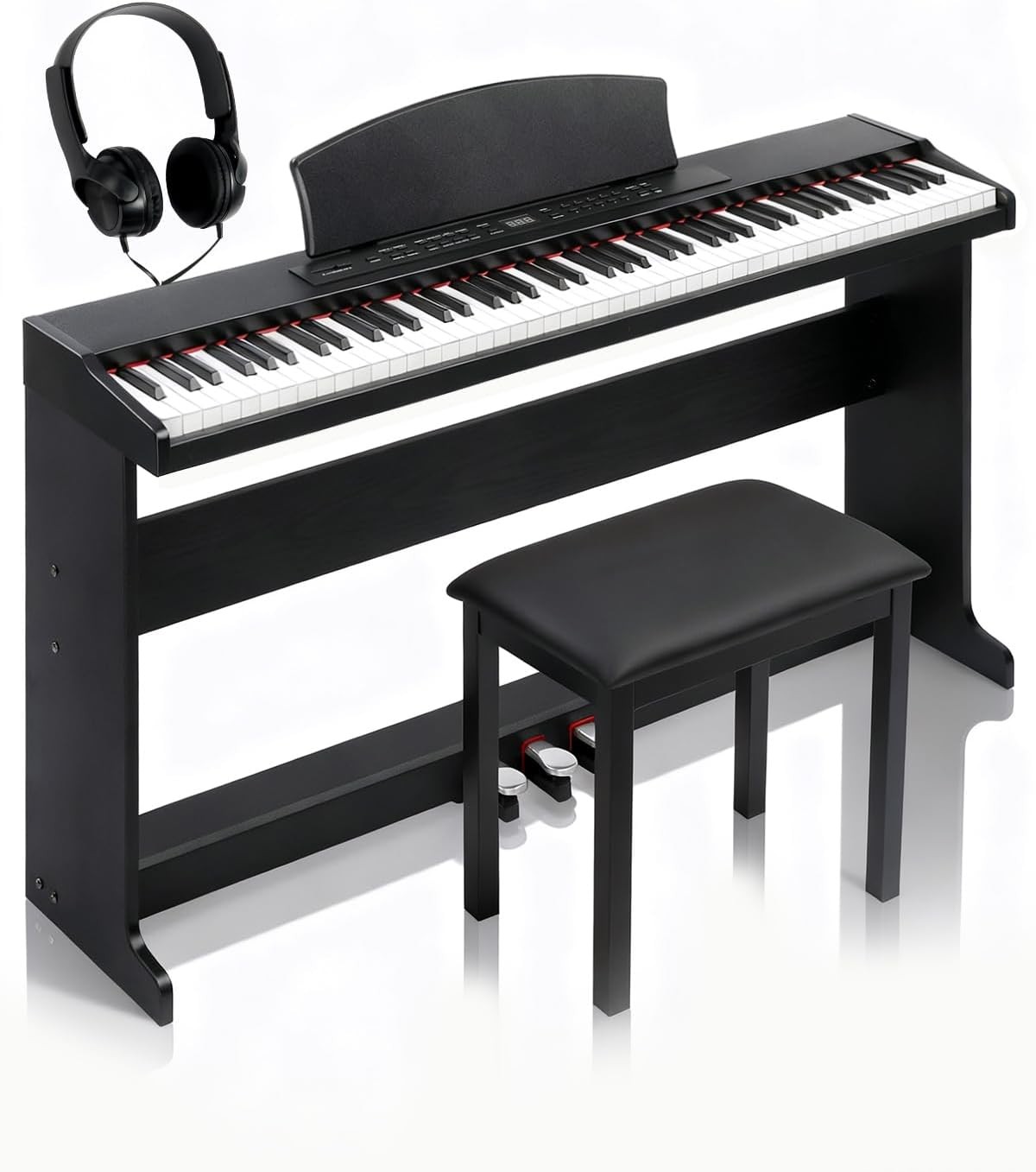 88 Key Piano Keyboard Digital Piano with 3 Tone Controls With Bench for Beginner