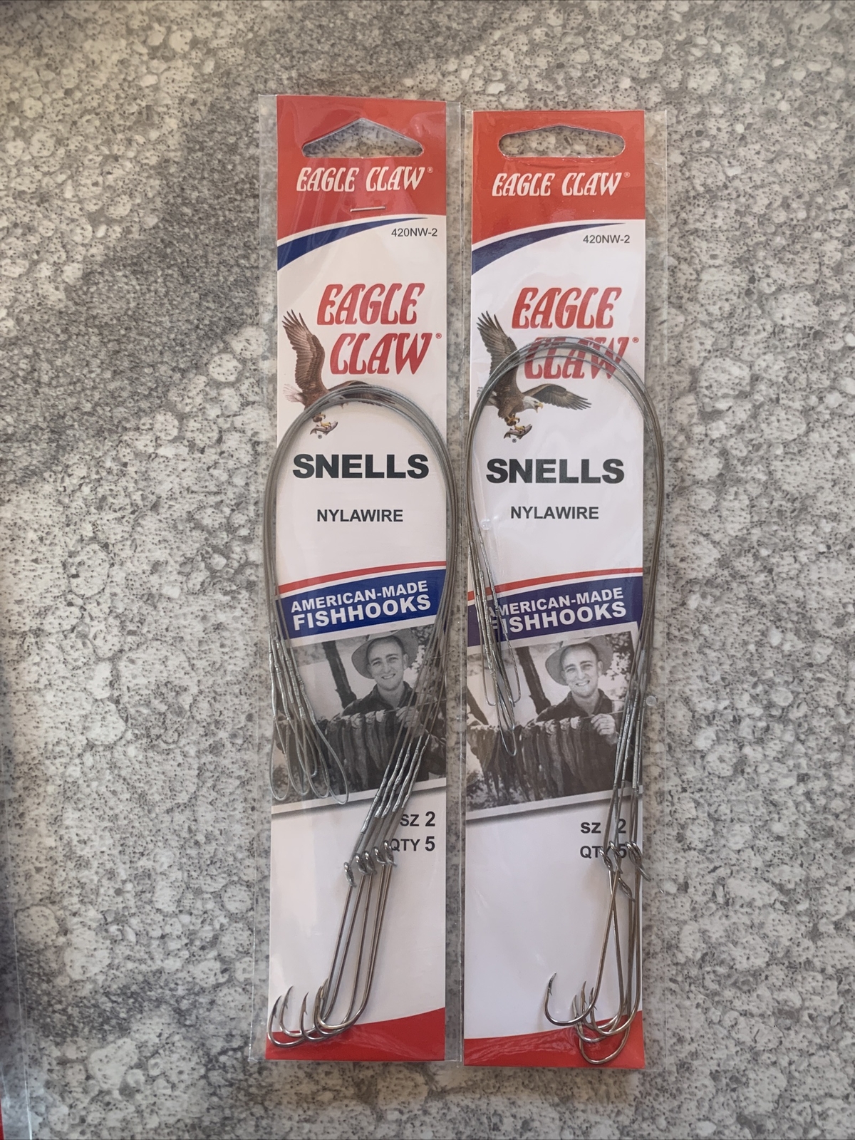 2 Packs Eagle Claw Nylawire Snells 420NW 2