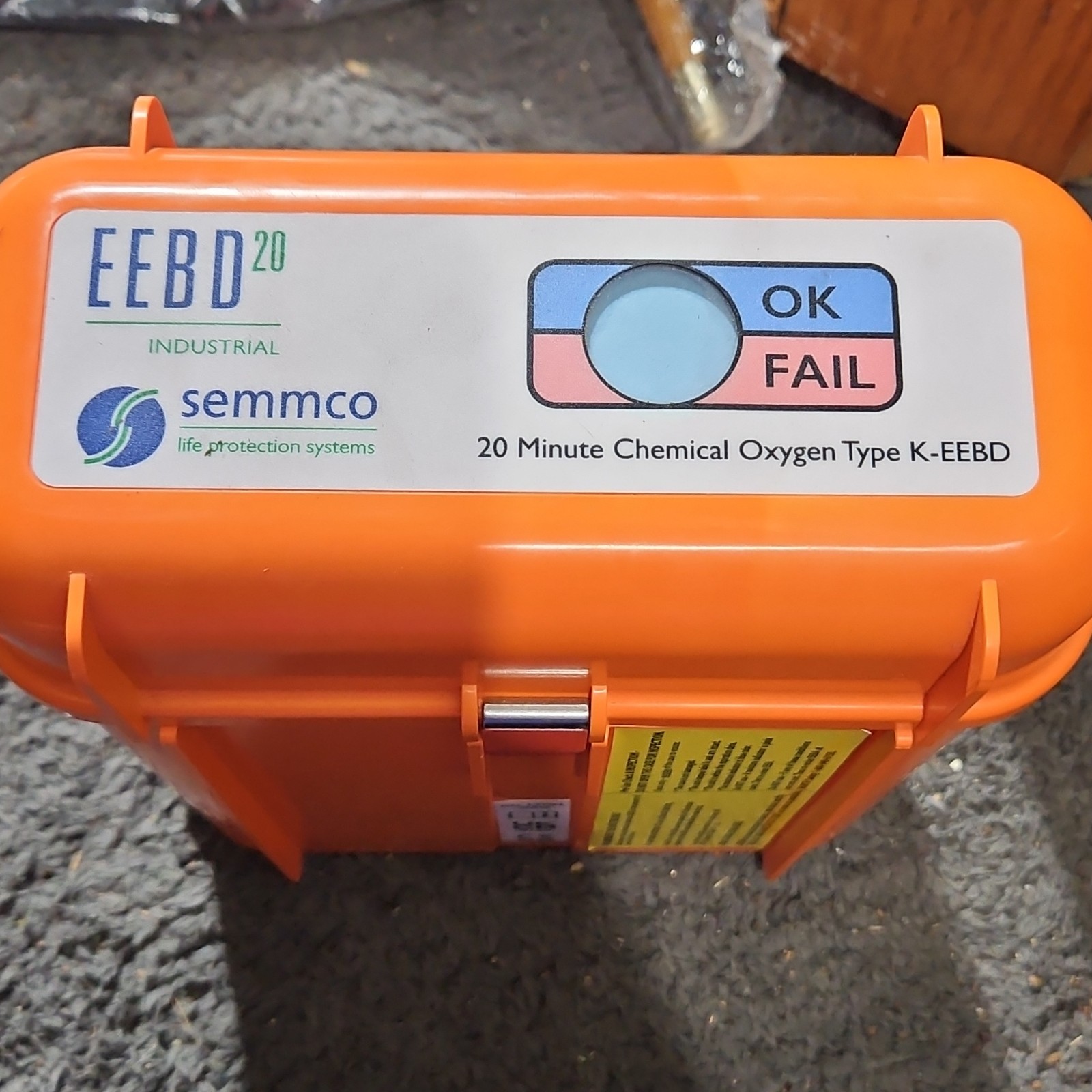 Semmco 20 Min Chemical Oxygen K-EEBD Escape Breathing Apparatus 00275 IND