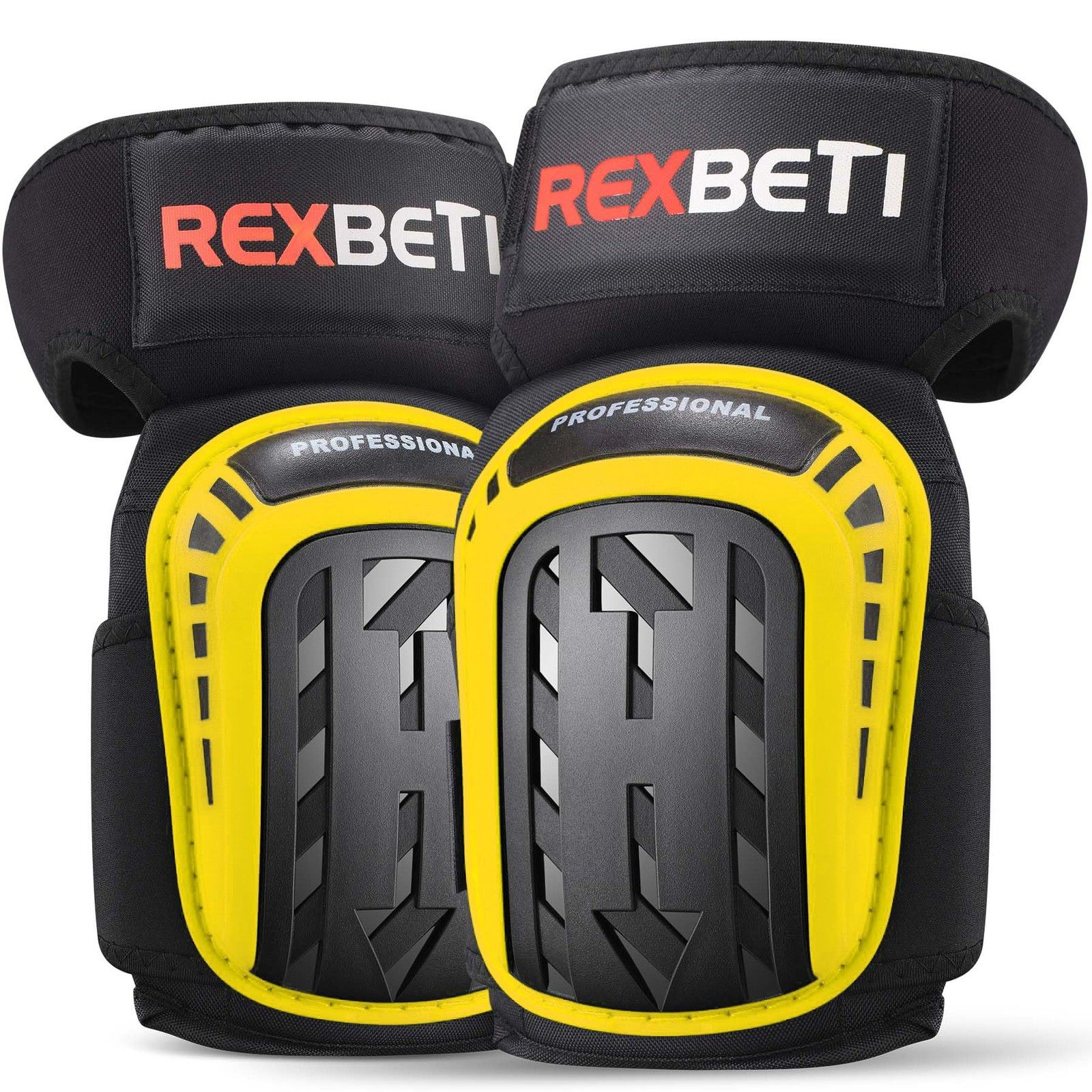 REXBETI Knee Pads for Work, Construction Men, Original, Yellow