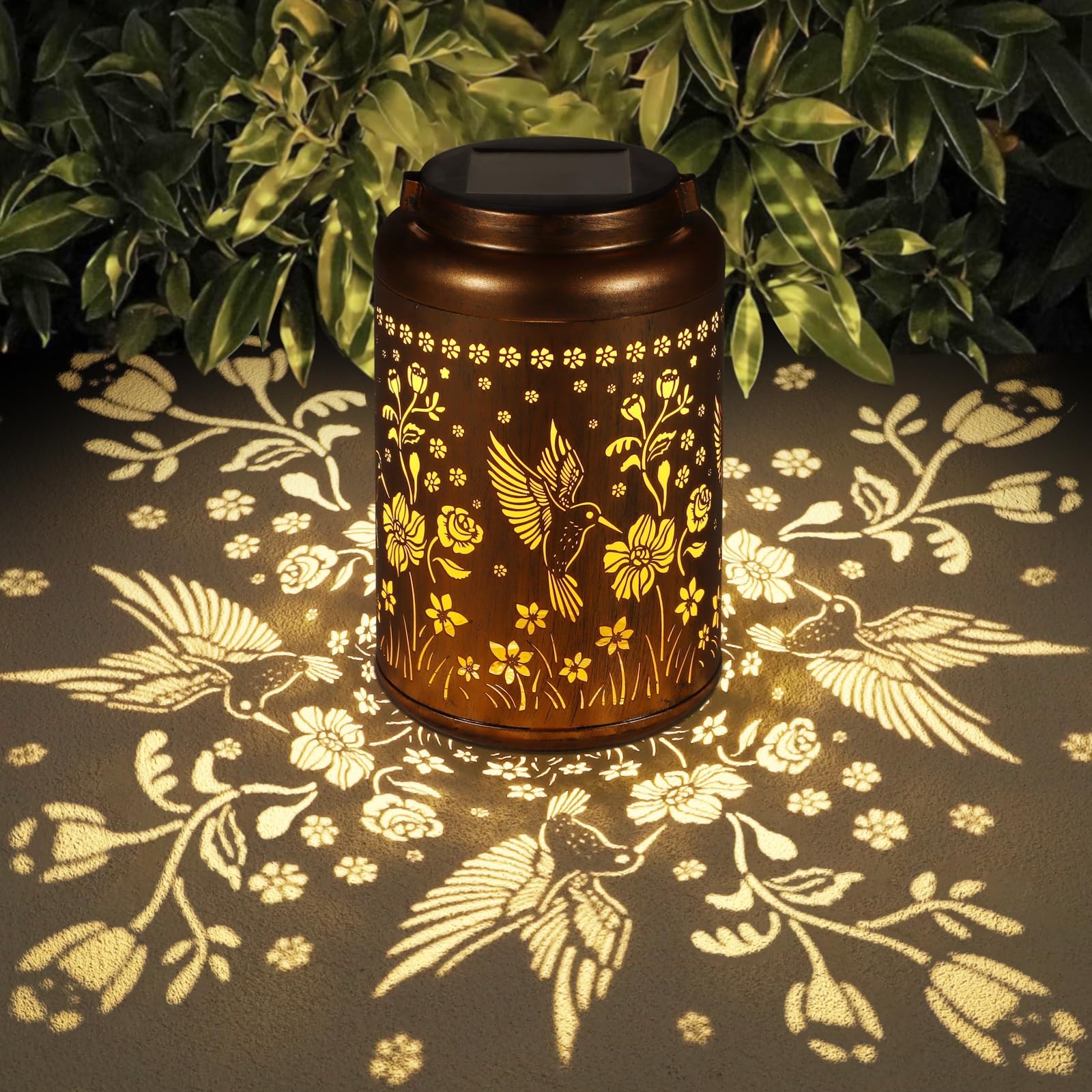 Solar Lanterns Outdoor Waterproof Hummingbird Garden Decor Gifts for Women Mom G