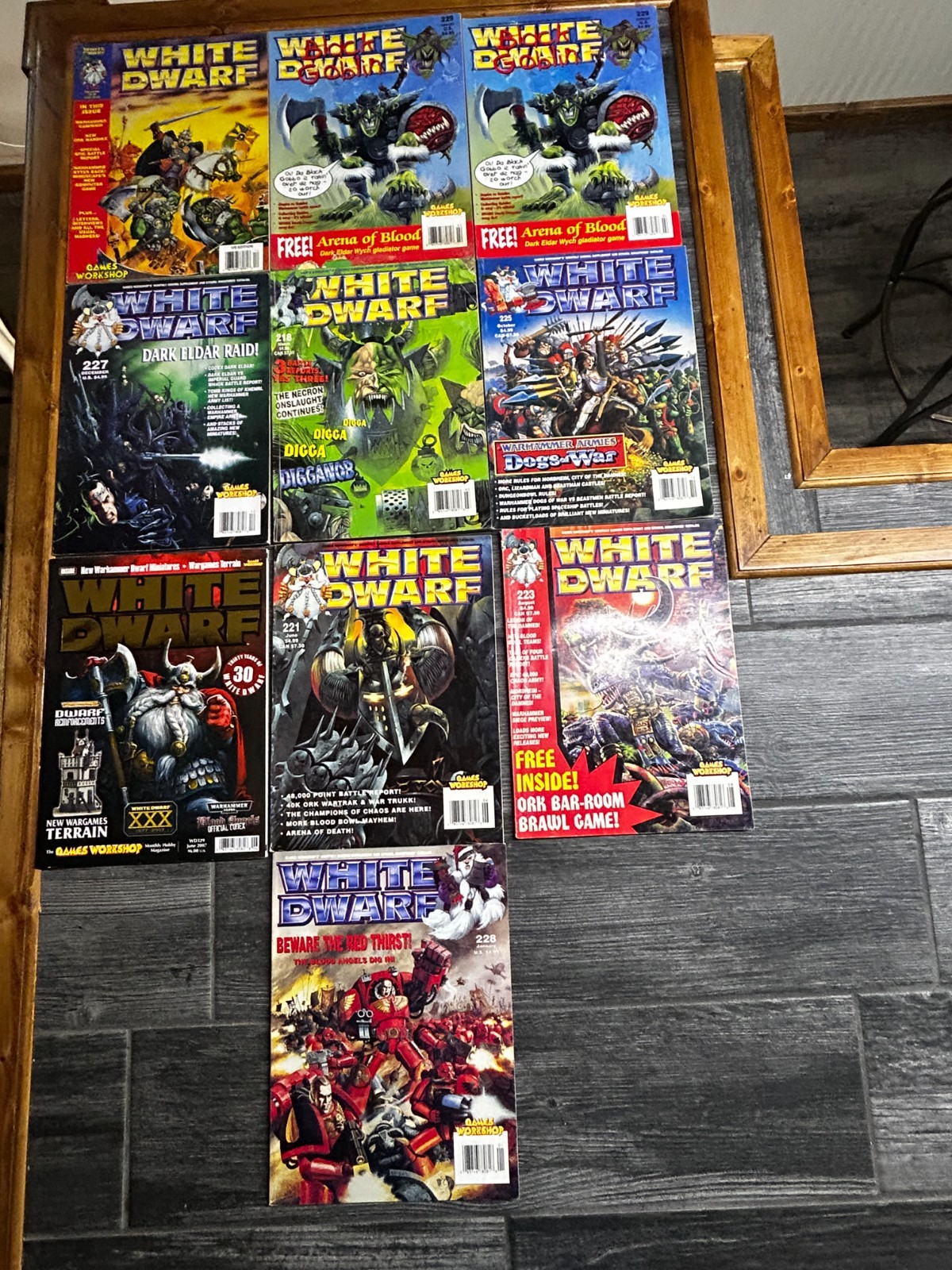 OOP Vintage Games Workshop White Dwarf Magazine Lot 190s 200s Series 10 Issues