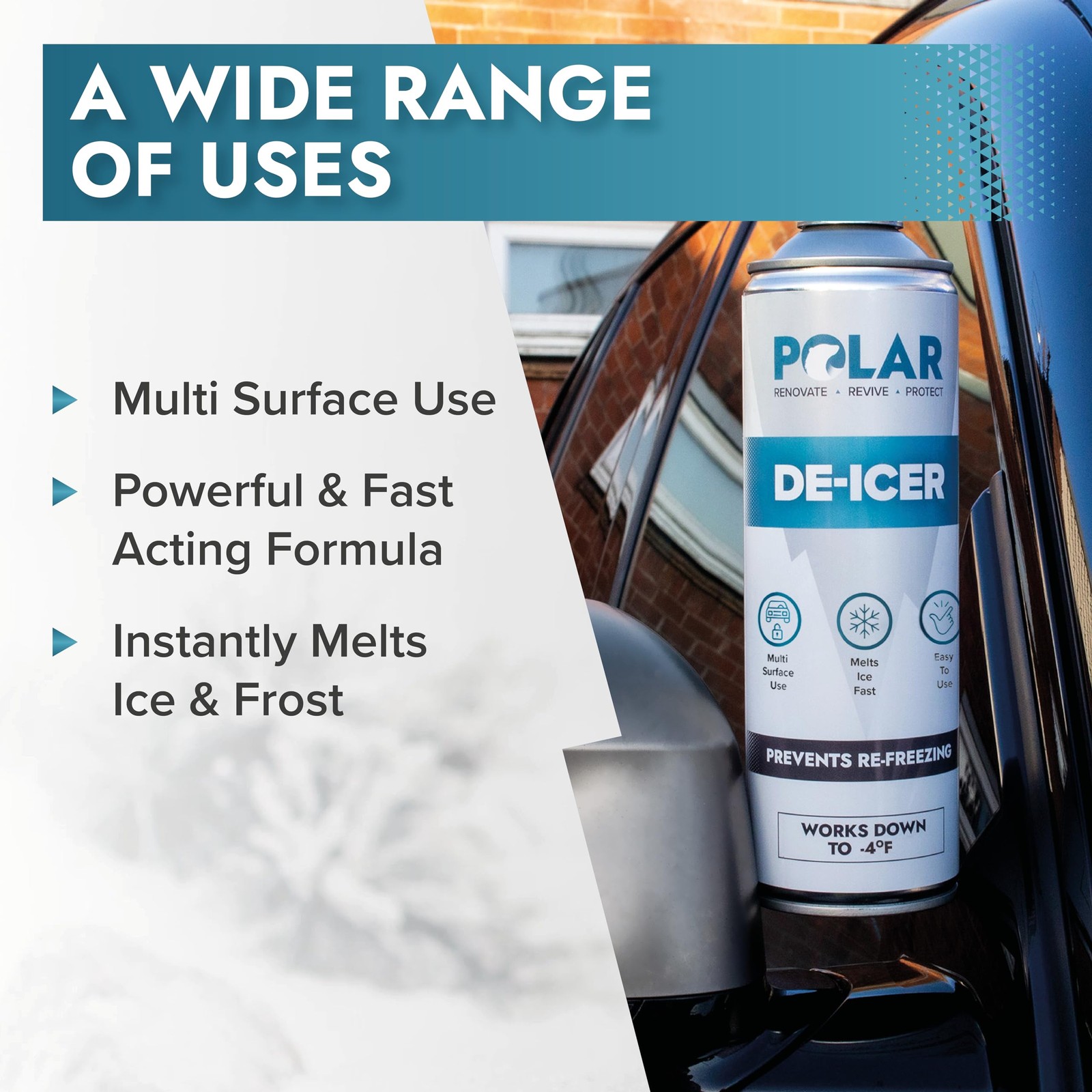 Polar De-Icer Spray, 17 Fl Oz, 6 Pack