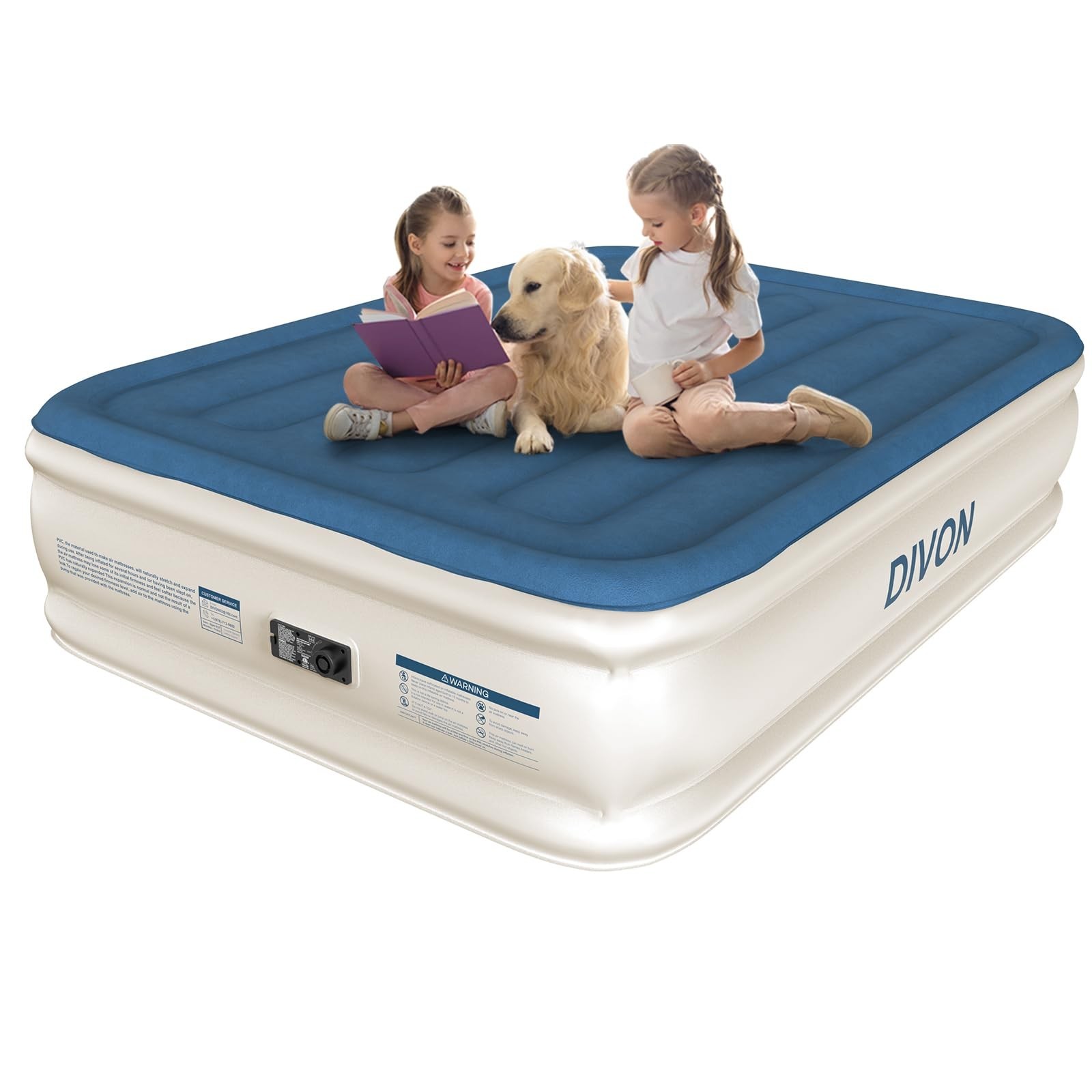 DIVON Air Mattress Full Built In Pump,18Thicken Inflatable Mattress In 3