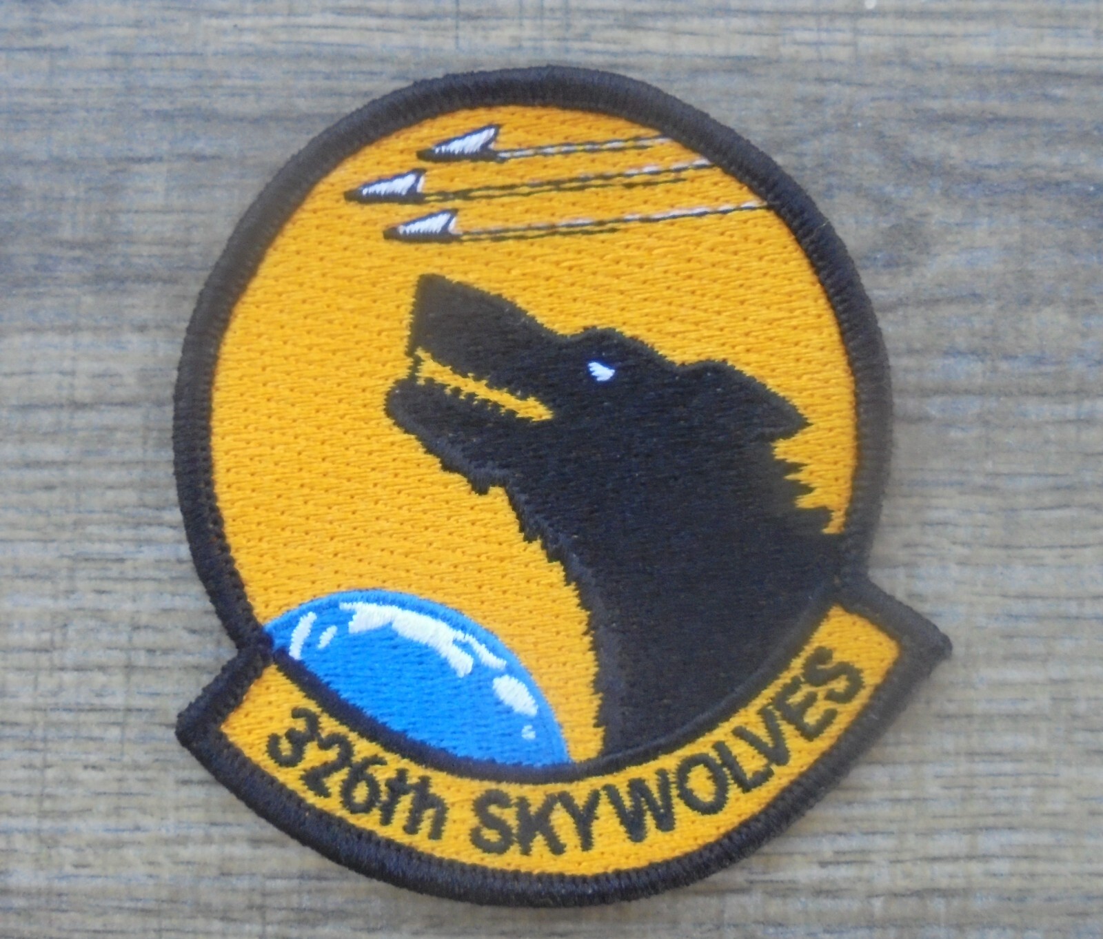 326TH SKY WOLVES SEW ON CLOTH PATCH NEW 3.25 X 3"