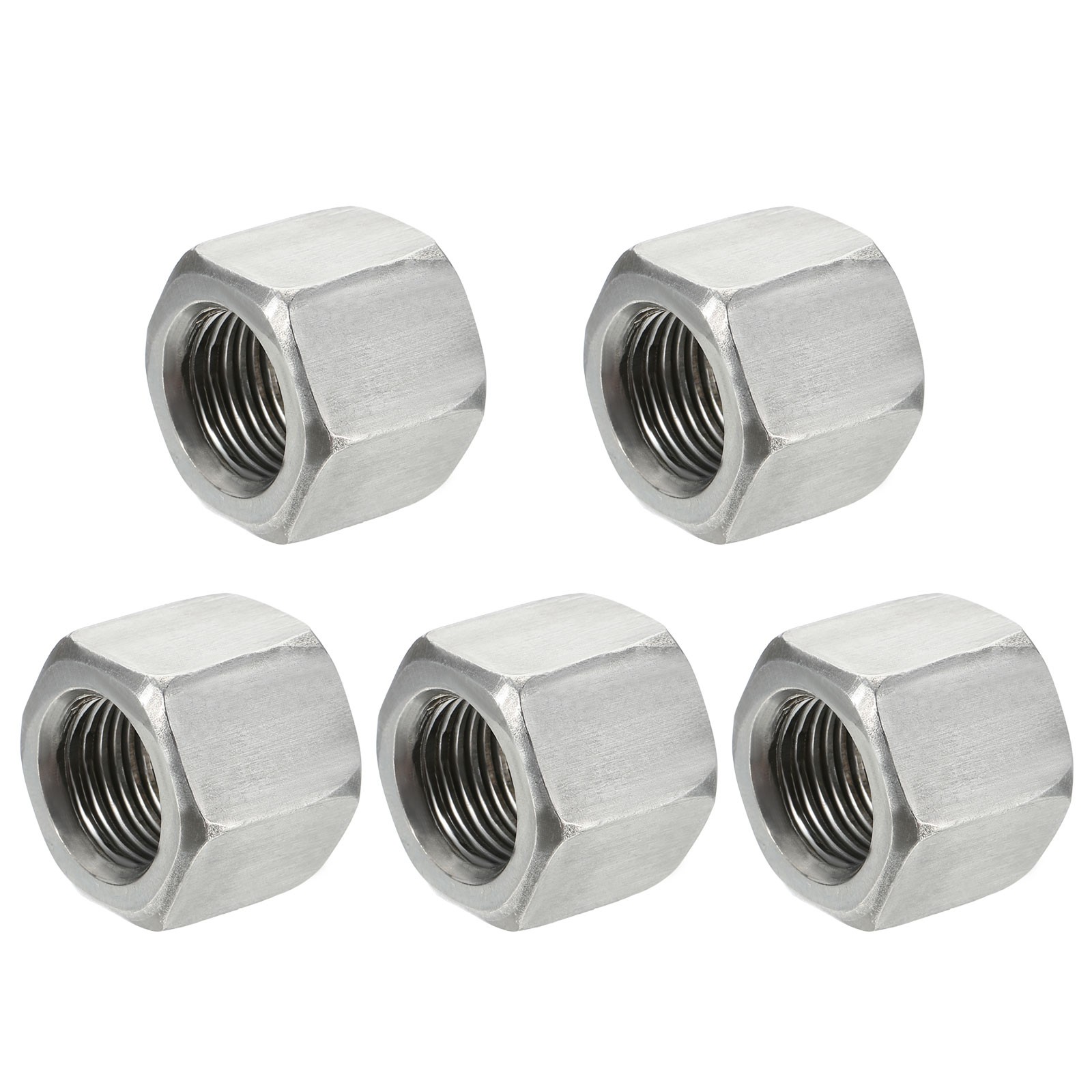 5Pcs M16x1.5-Pitch x 20mm Carbon Steel Hex Threaded Rod Coupler Nut Connector