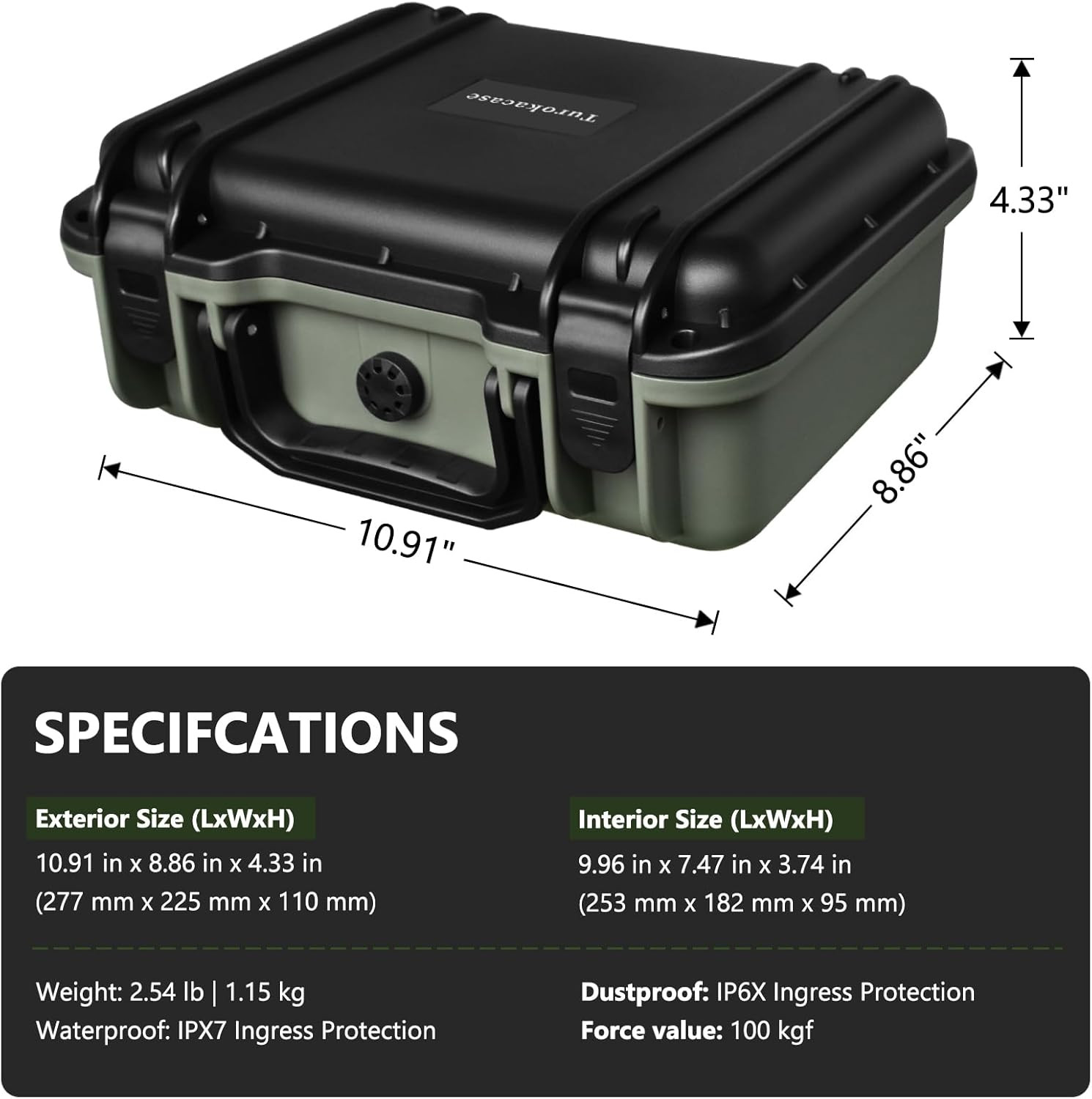 Pistol Case for 2 Handguns – TSA Approved Hard Shell Gun Case with Triple-Layer