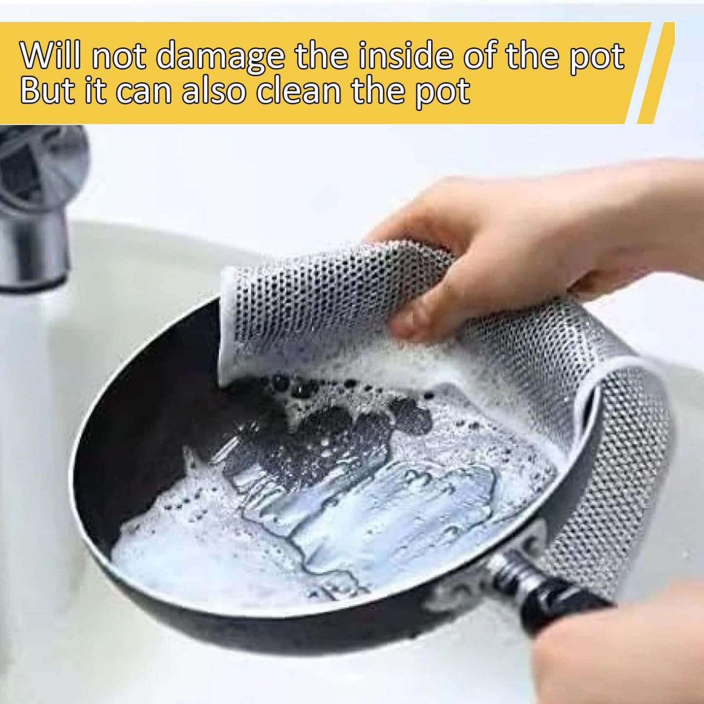 Non Scratch Wire Dishcloth 6 Pack With 1pcs Kitchen Sponges For Dishes Double La