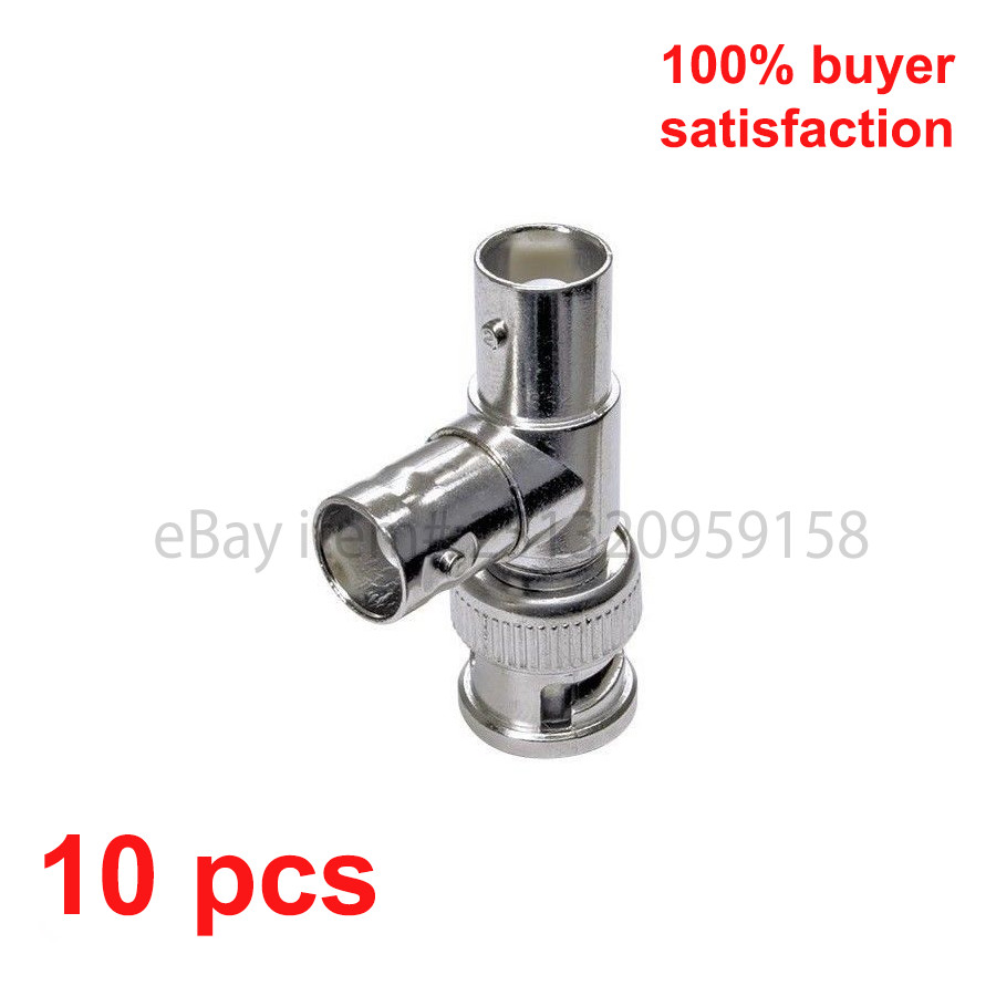 10 Pieces BNC Male to 2 x BNC Female Connector T-Shaped