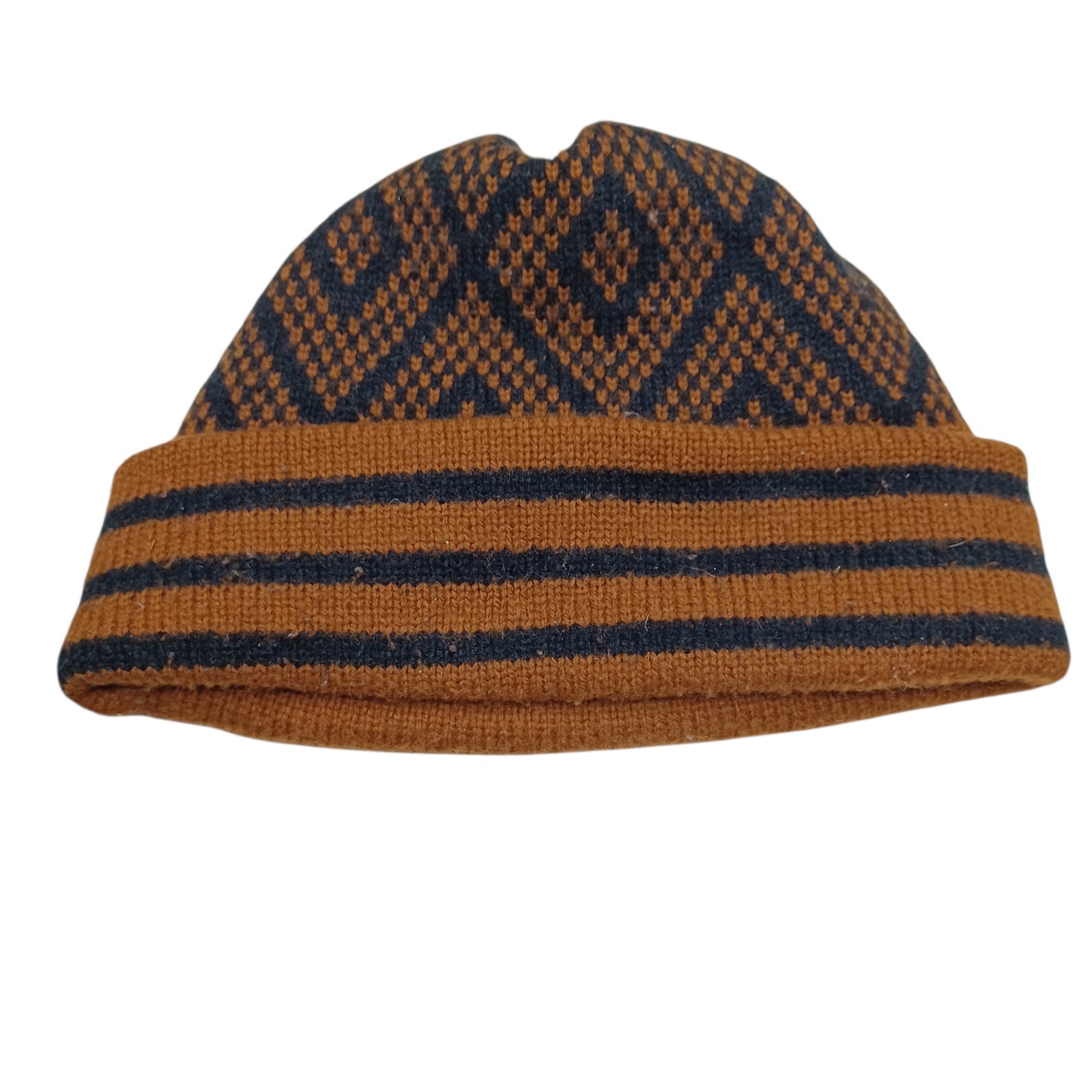 Orange Black Beanie Winter Hat Ski Snowboard Cap One Size Unisex