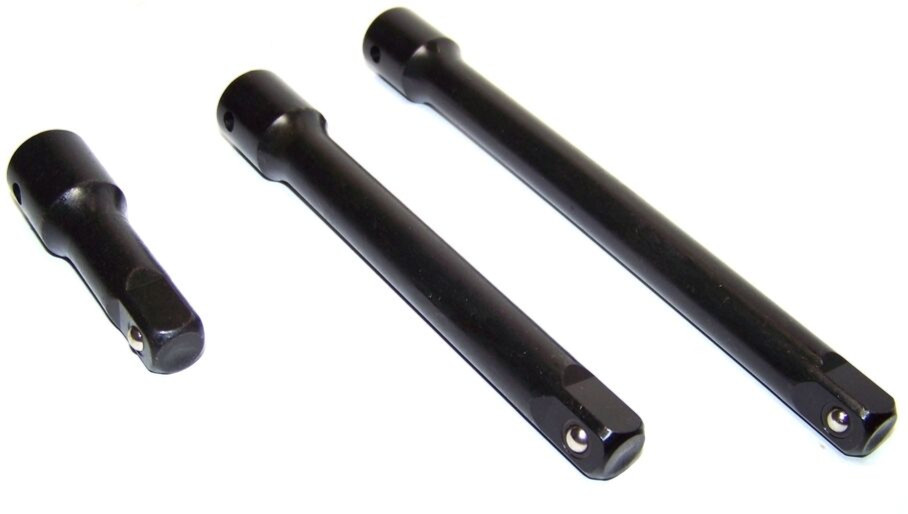 3 pcs 3/8" Drive Power Air Impact Extension Bar Set  3", 6", 8" Long Reach Tools