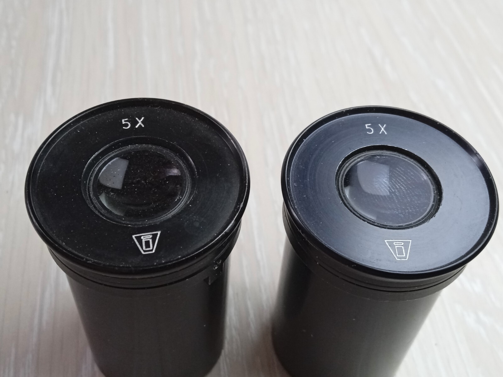 VINTAGE PAIR 5X EYEPIECE MICROSCOPE #0202
