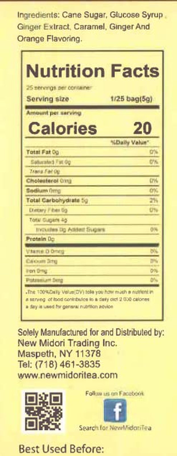 Amber Ginger Rock Candy (2-Pack) FREE SHIPPING