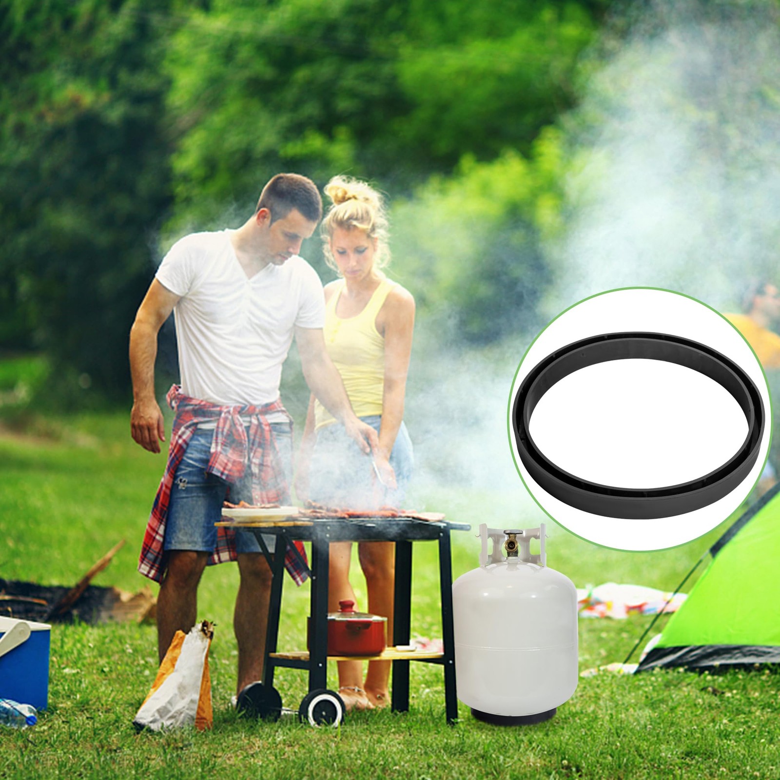 RunNico 2 Pack Ring Base for Propane Tank - Holder...