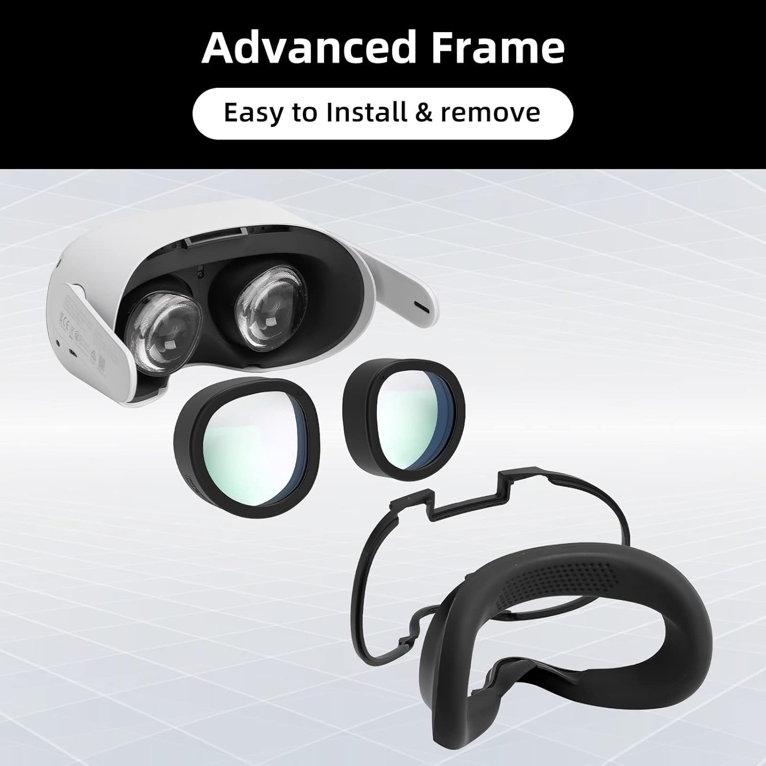 1 Pack VR Lens Protector, Blue Light Glasses, for Quest 3S/ Quest 2 Accessory...
