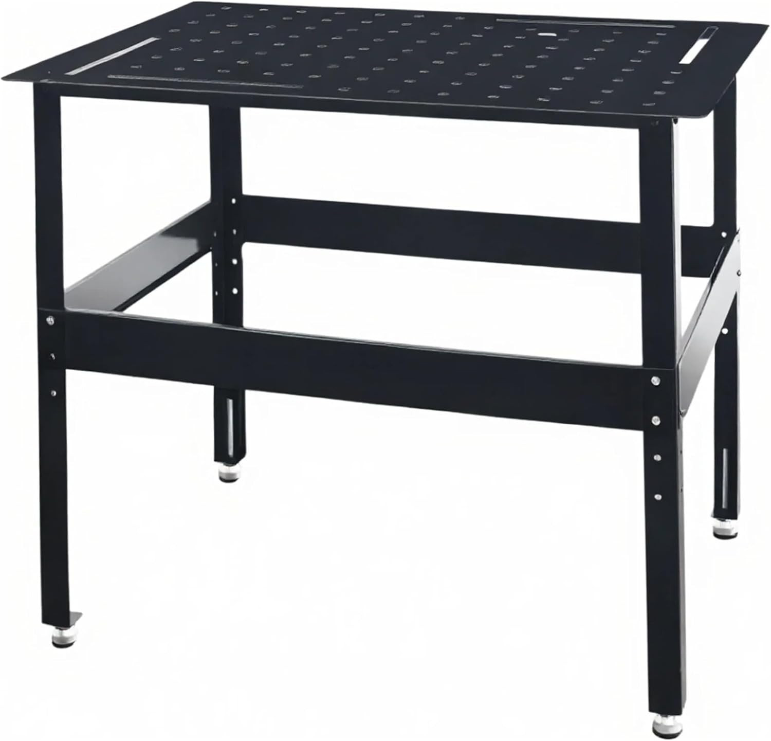 Adjudtable Welding Table Heavy Duty Mobile Steel Workbench with Wheels, 2000 Lbs