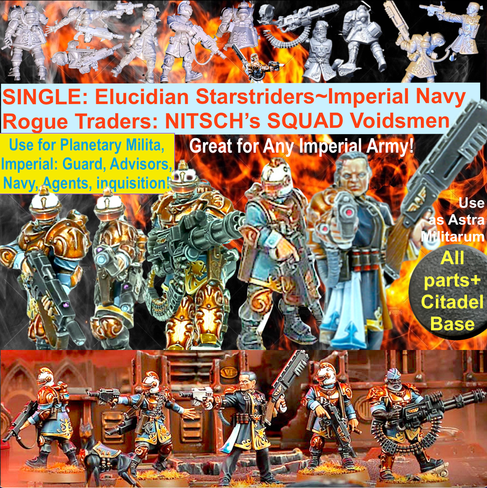 One ELUCIDIAN STARSTRIDERS~NITSCH'S SQUAD VOIDSMEN~Games Workshop: WARHAMMER 40K