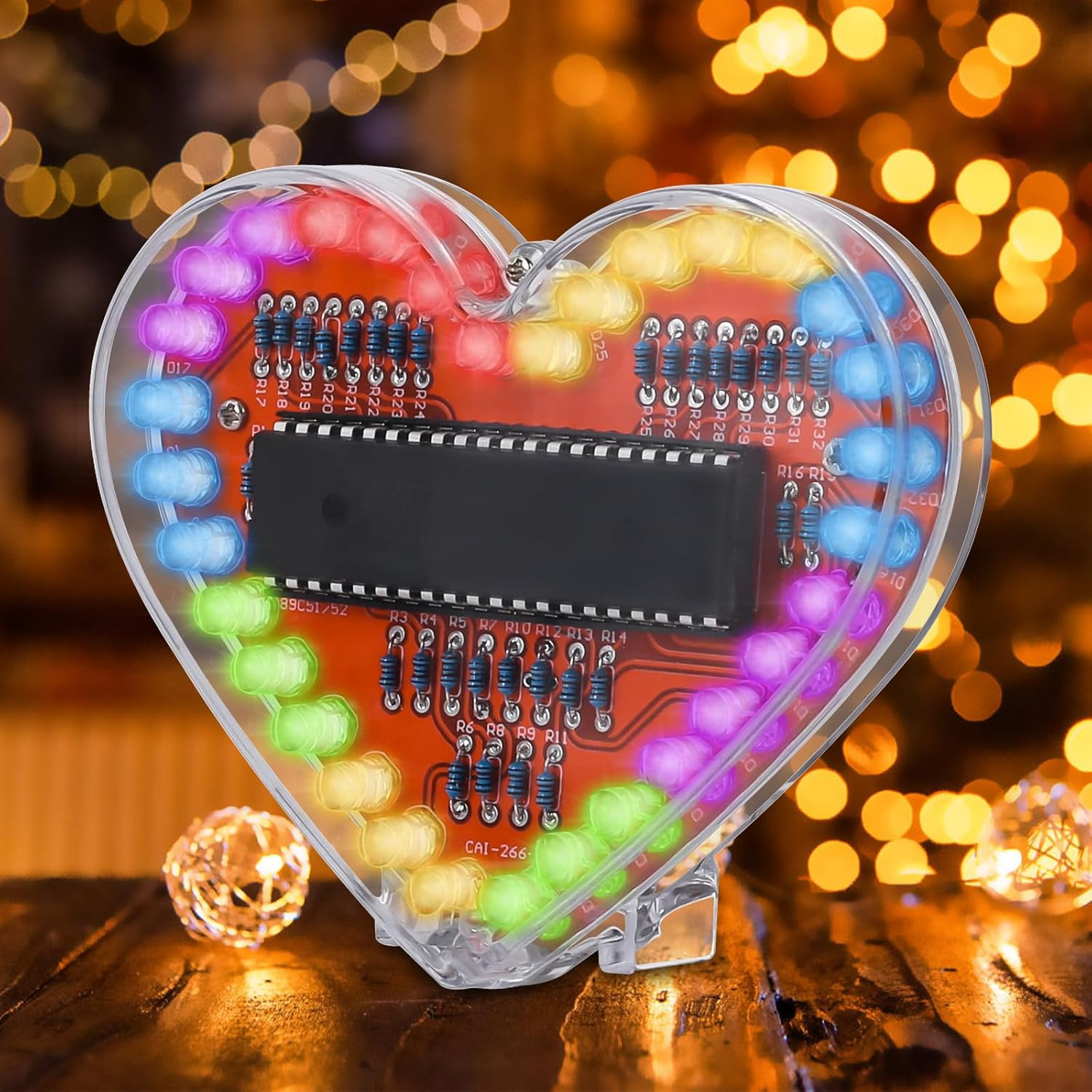 Soldering Practice Kit  Heart Shaped LED Light Soldering Project RGB...