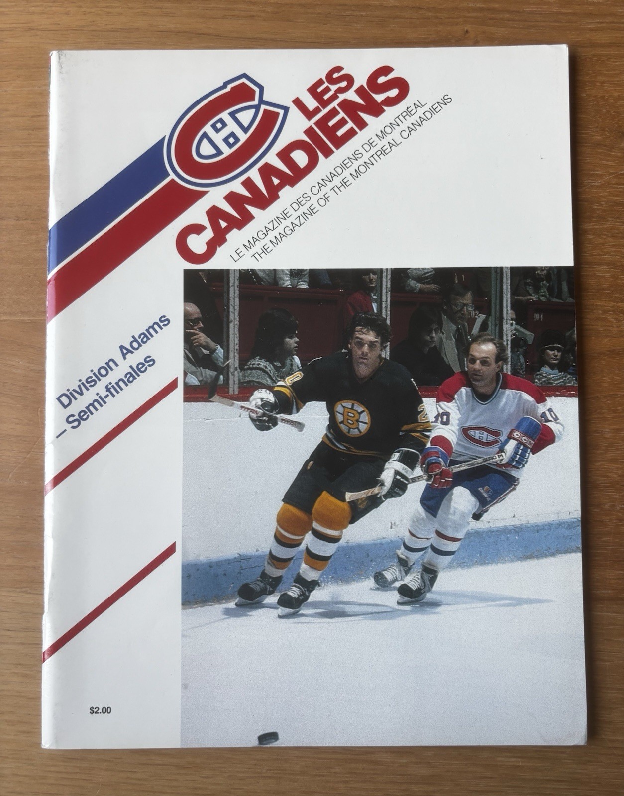 1984 Playoff Program Montreal Canadiens vs Boston Bruins Adams Division Semi