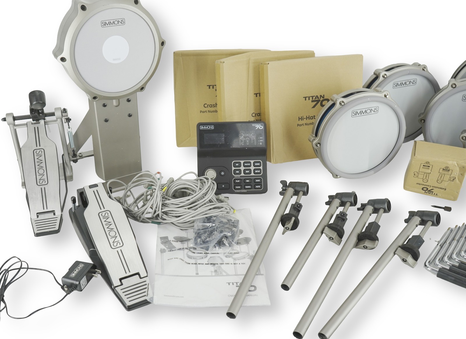 Simmons Titan 70 Electronic Drum Kit With Mesh Pads & Bluetooth