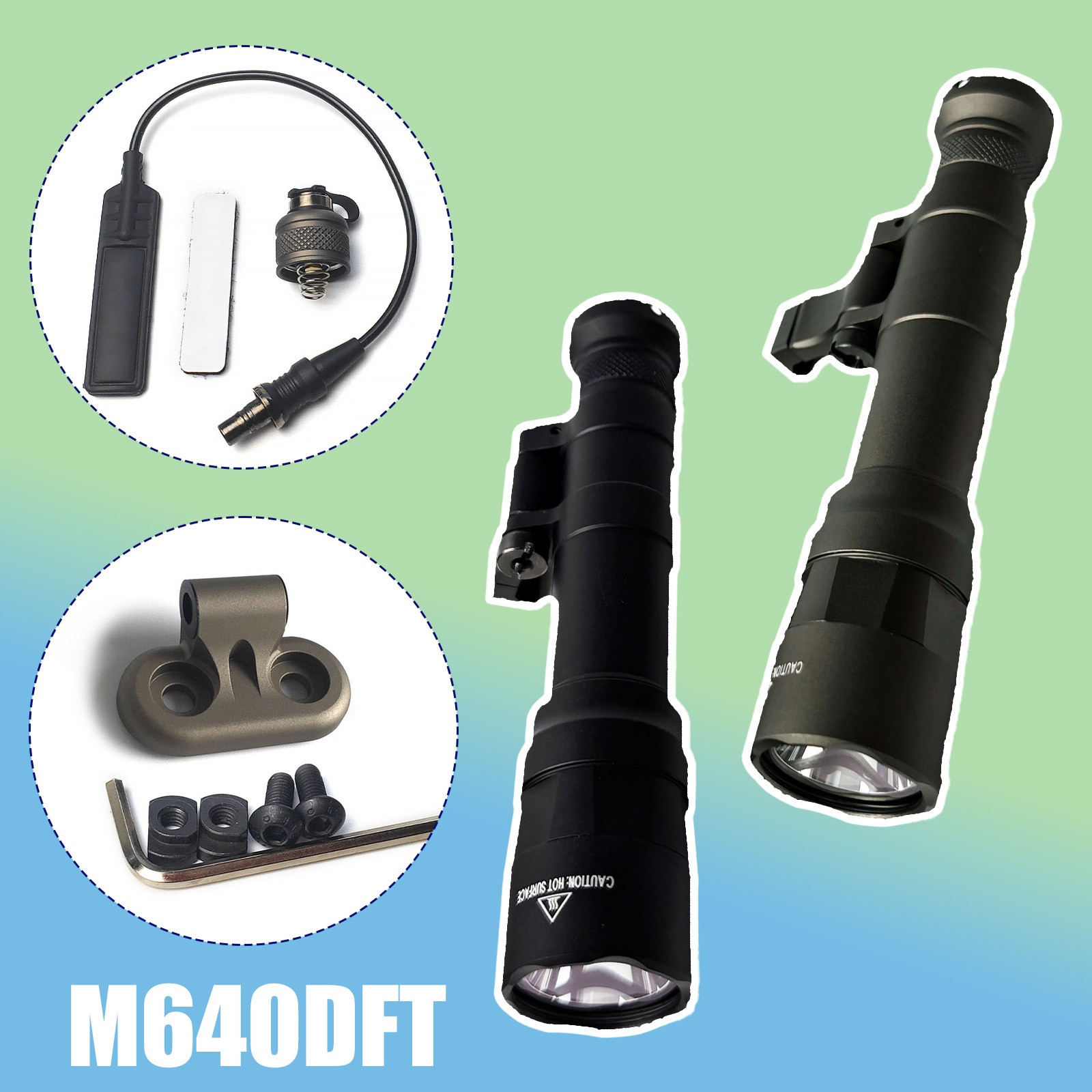 Metal M640DFT Tactical Flashlight LED Weapon Light For Rifle -Constant Momentary