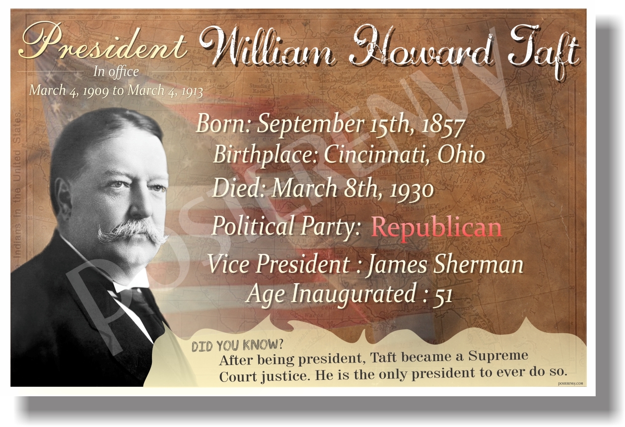 Presidential Series - William Taft - NEW Famous U.S. President POSTER