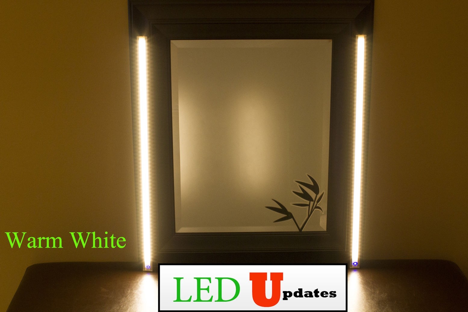 MAKEUP MIRROR LED LIGHT Warm white 2x Hollywood Vanity 2ft Light + Touch sensor