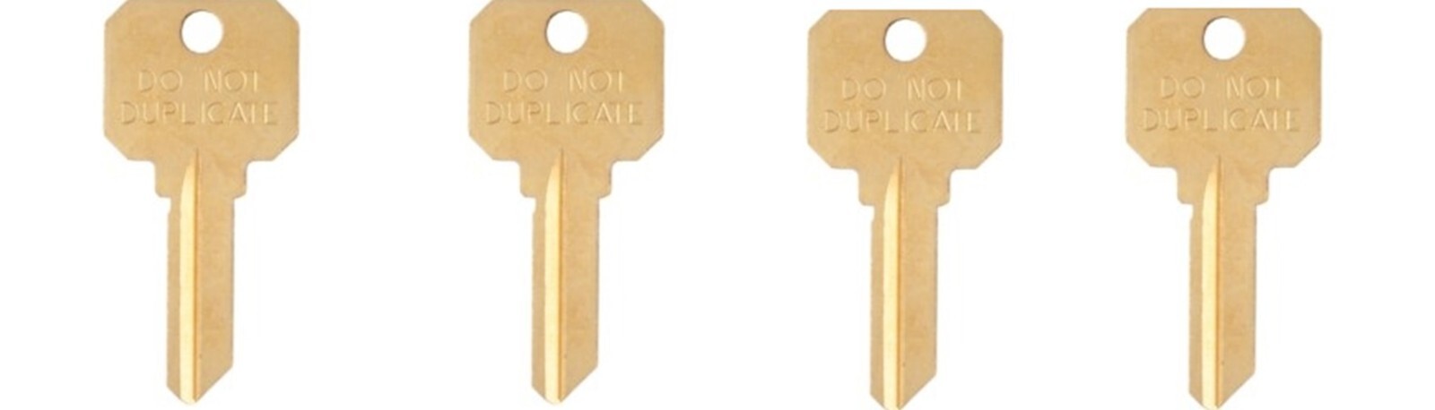 NEW Lot of 4 uncut Schlage DND SC1 Brass "Do Not Duplicate" Key blanks (4 Keys)
