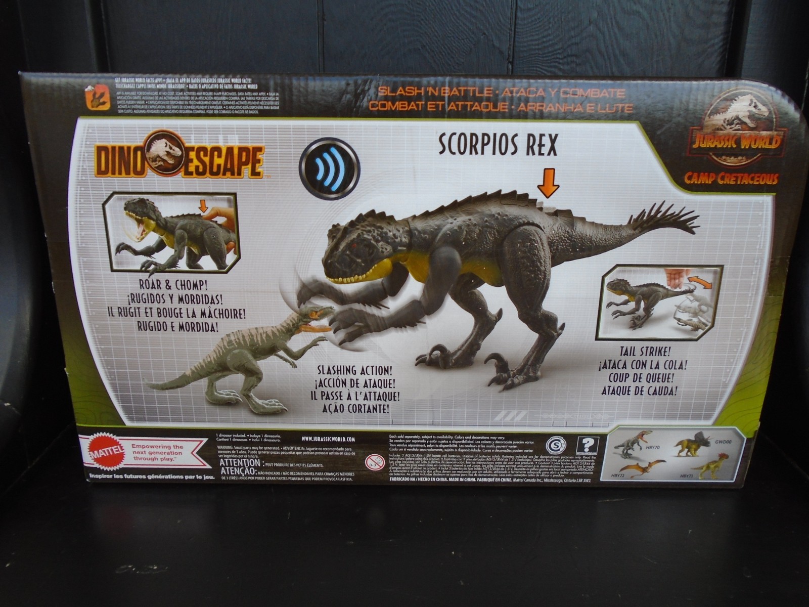 2020 Mattel Jurassic World Camp Cretaceous Slash 'N Battle Scorpios Rex
