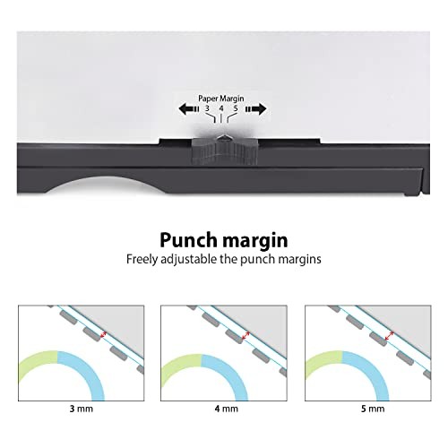 Binding Machine, 21-Hole, 450 Sheets, Comb Binding Machines with 1 Box Silver