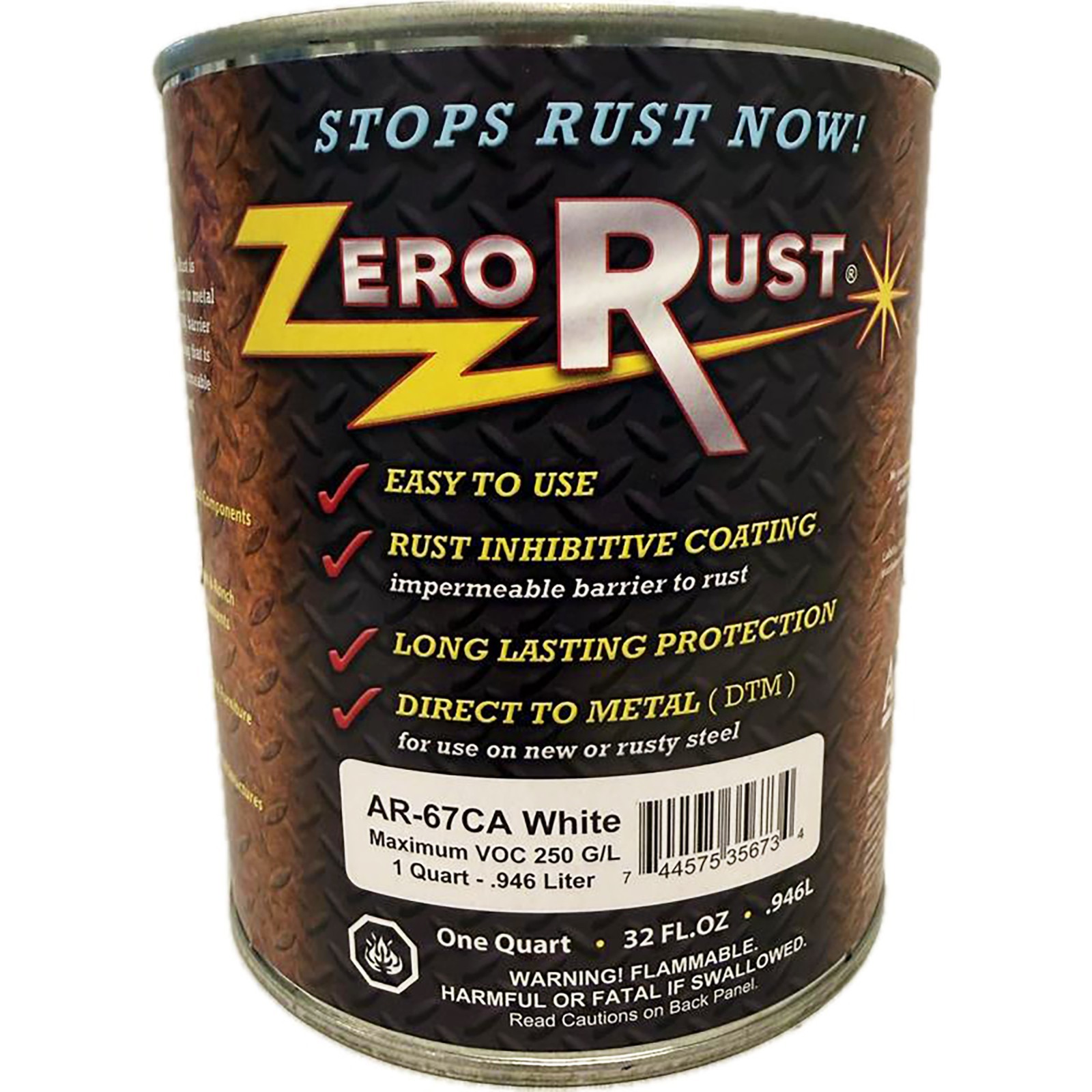 Zero Rust AR-67QT White Rust Inhibitive Coating Quart