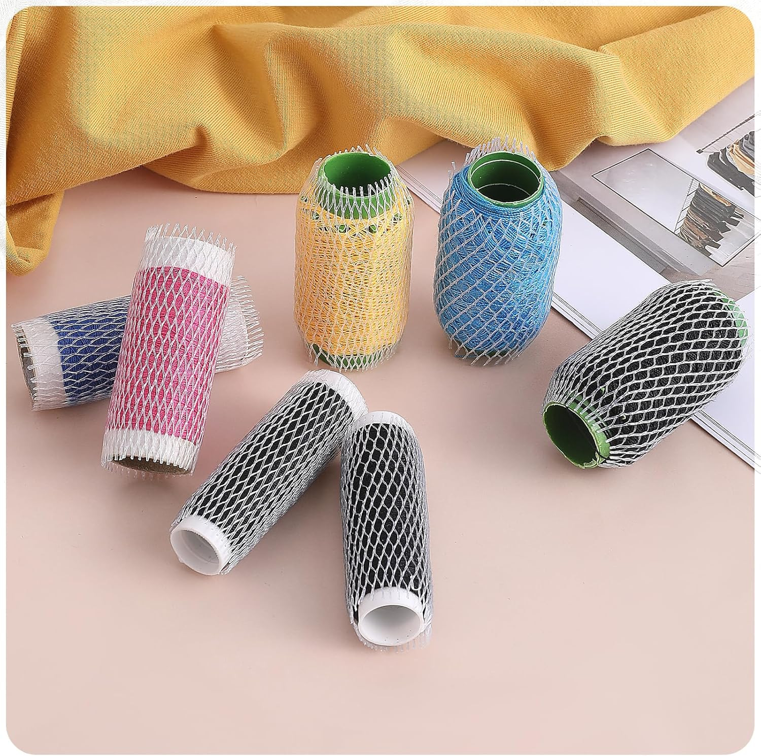 100 Pcs Thread Net Spool Saver, Embroidery Machine Thread Spools Sleeve Nets for