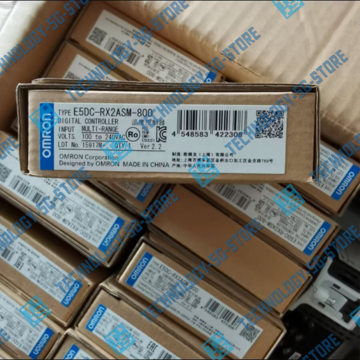 New Omron E5DC-RX2ASM-800 temperature controller