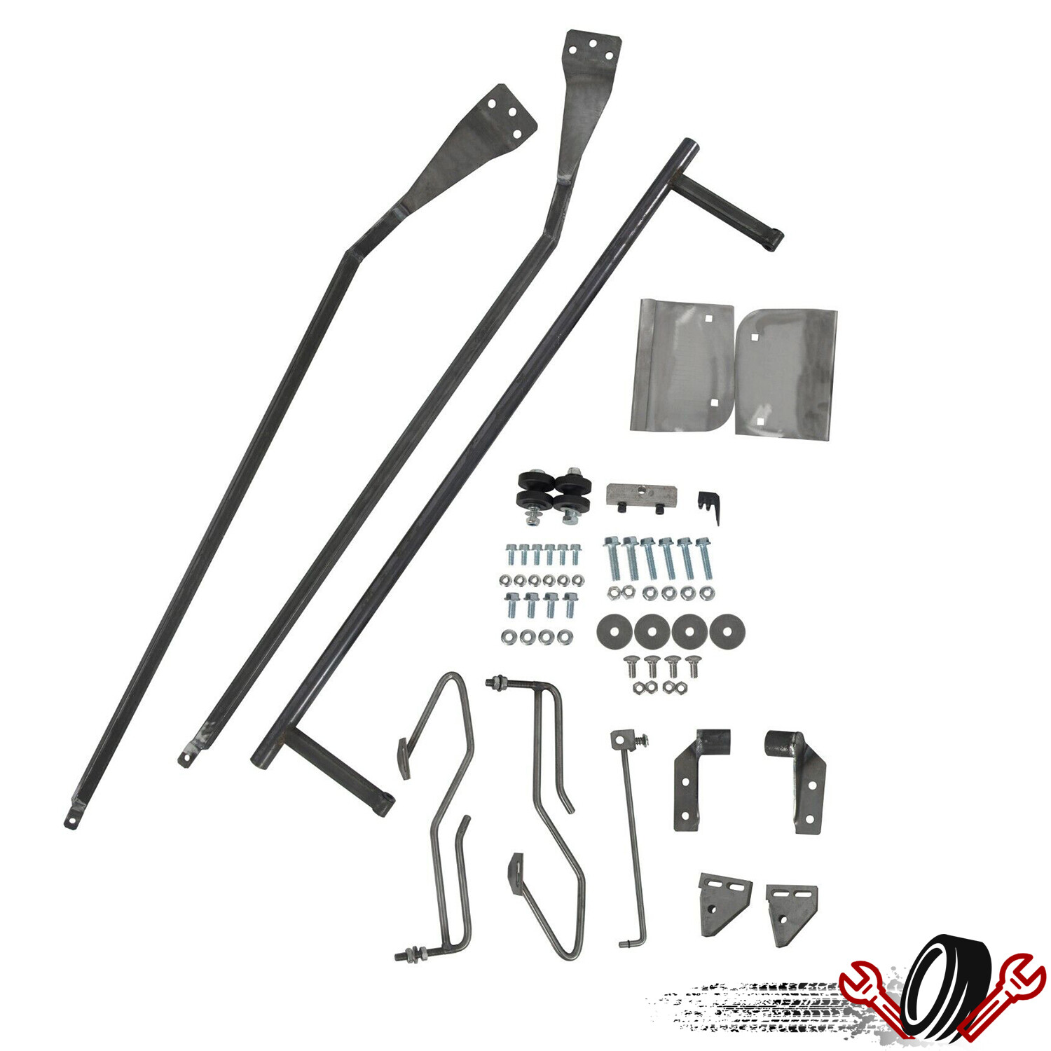 For 53-56 Ford F100 F-100 Truck Hood Tilt Flip Kit Stainless Combo Conversion