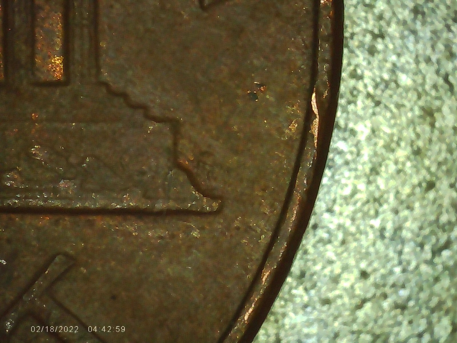 1966 Lincoln Memorial Penny Ghost FG Initials