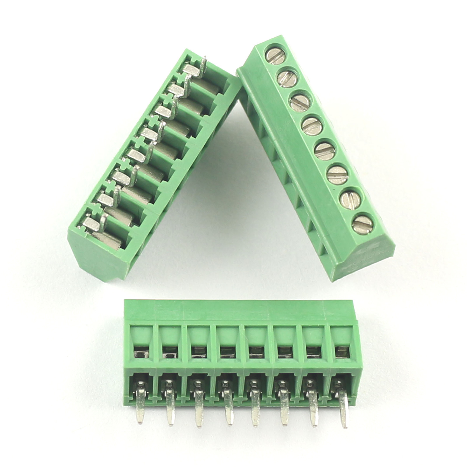 50Pcs 2.54mm 0.1" Universal 8 Pin 8 Poles PCB Screw Terminal Block Connector