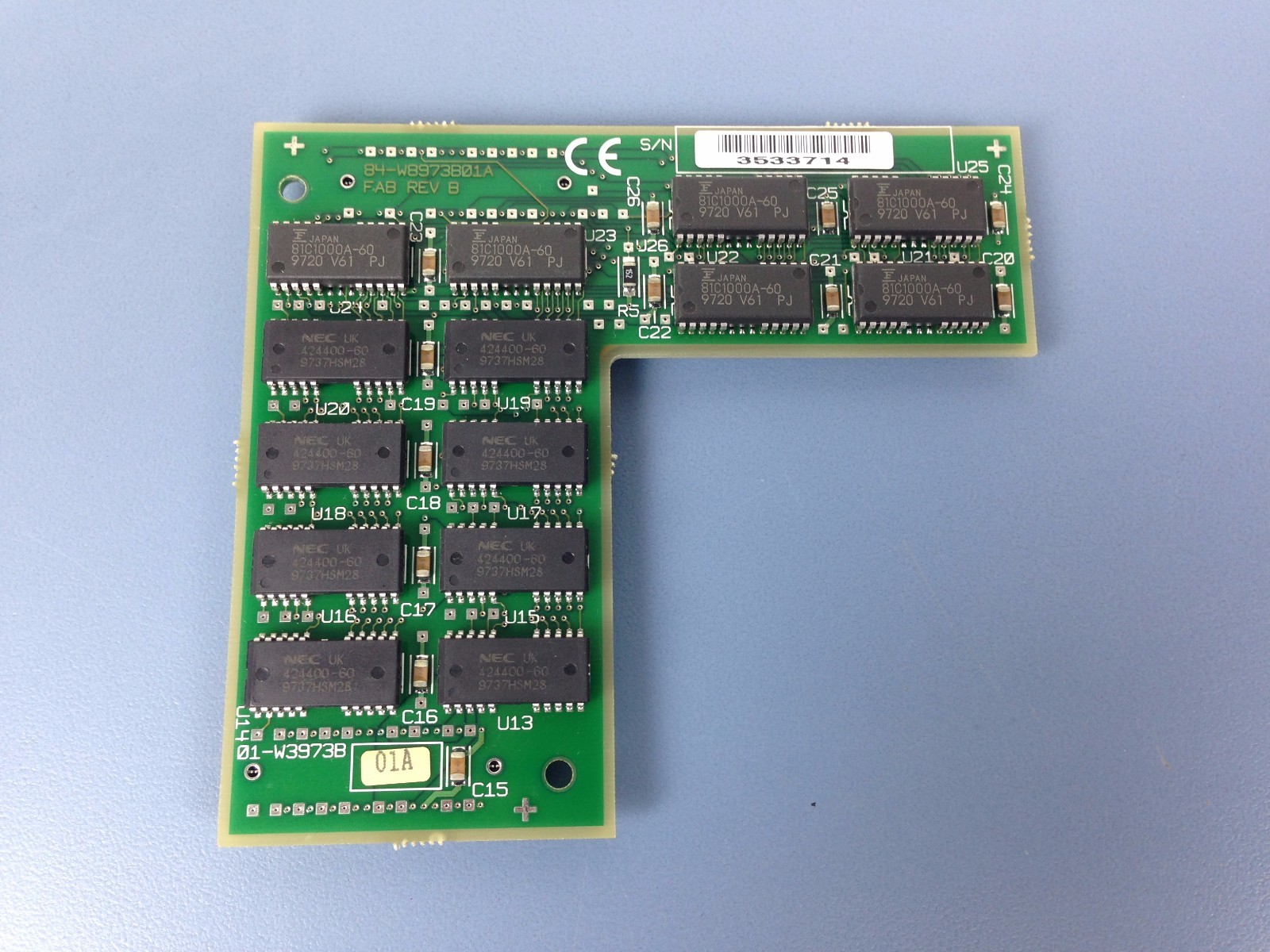 MOTOROLA MODEL 84-W8973B01A FAB REV B MEMORY BOARD