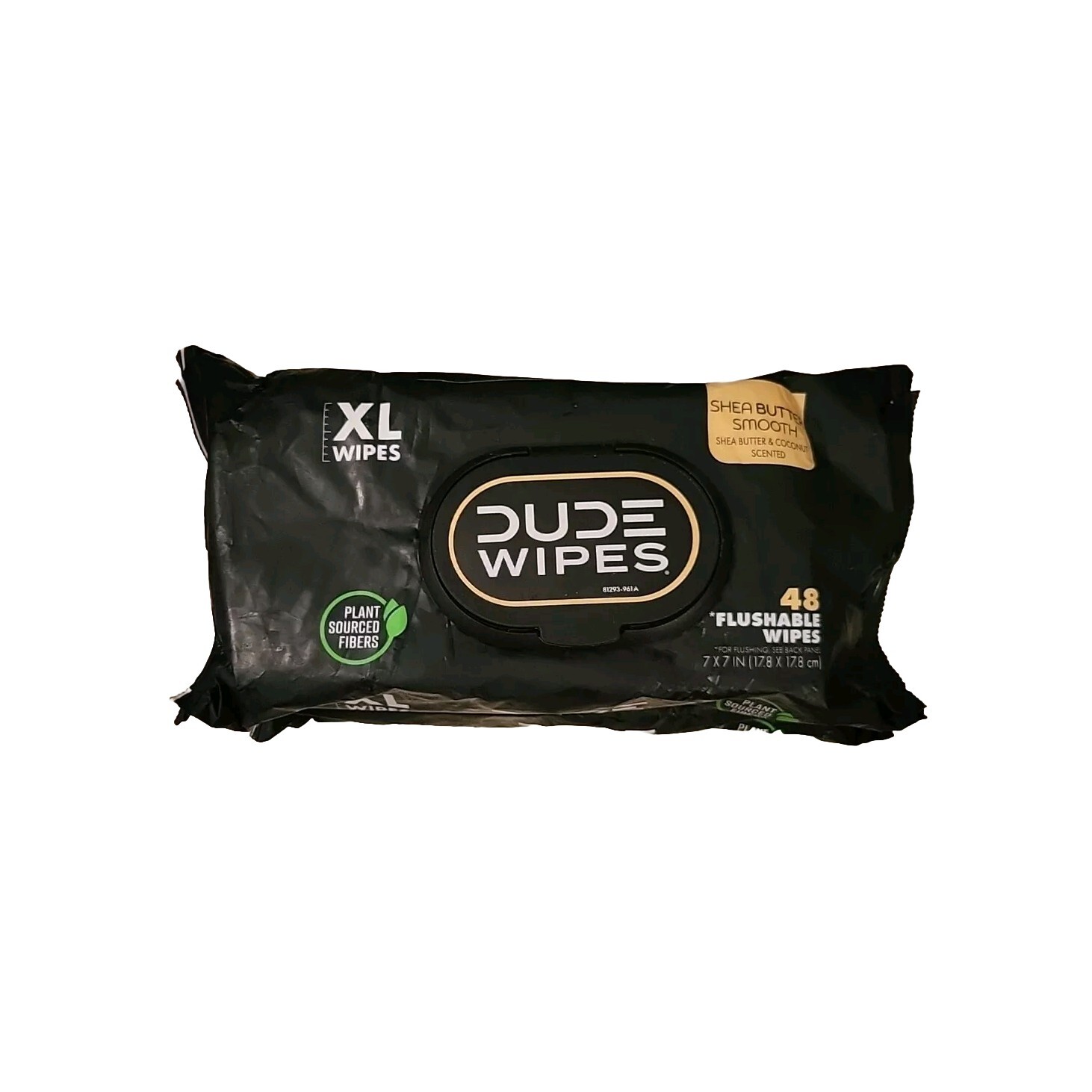 2 Pack Dude Wipes XL 48 Wipes Per Pk Plant Based Shea Butter Smooth Coconut Scen