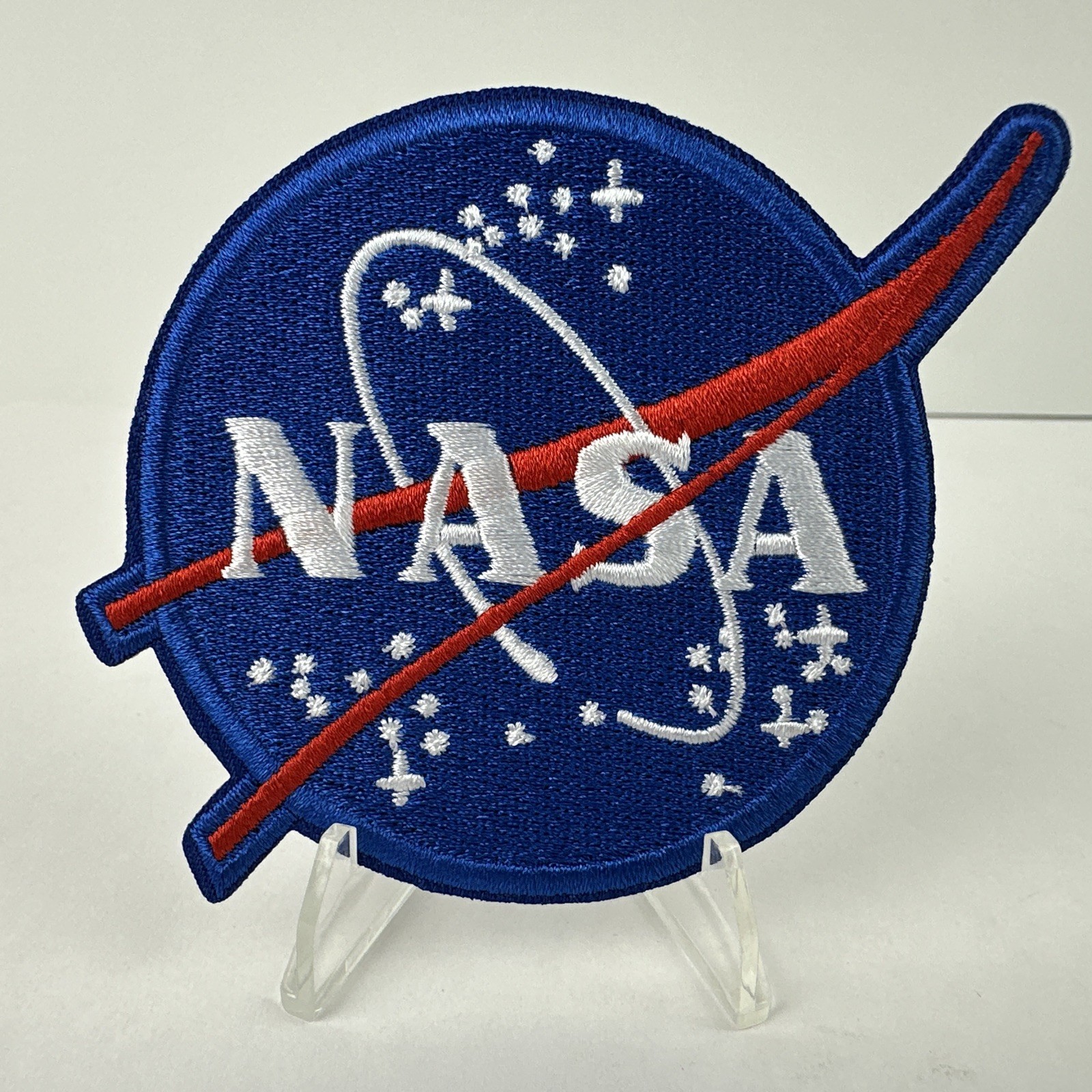 NASA Meatball Logo Patch Embroidered Iron On 3.5 Inch