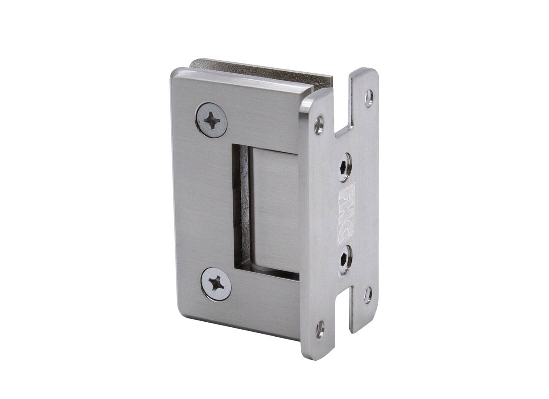 FHC Preston Wall Mount Hinge Full Back Plate Brass Brushed Nickel Finish