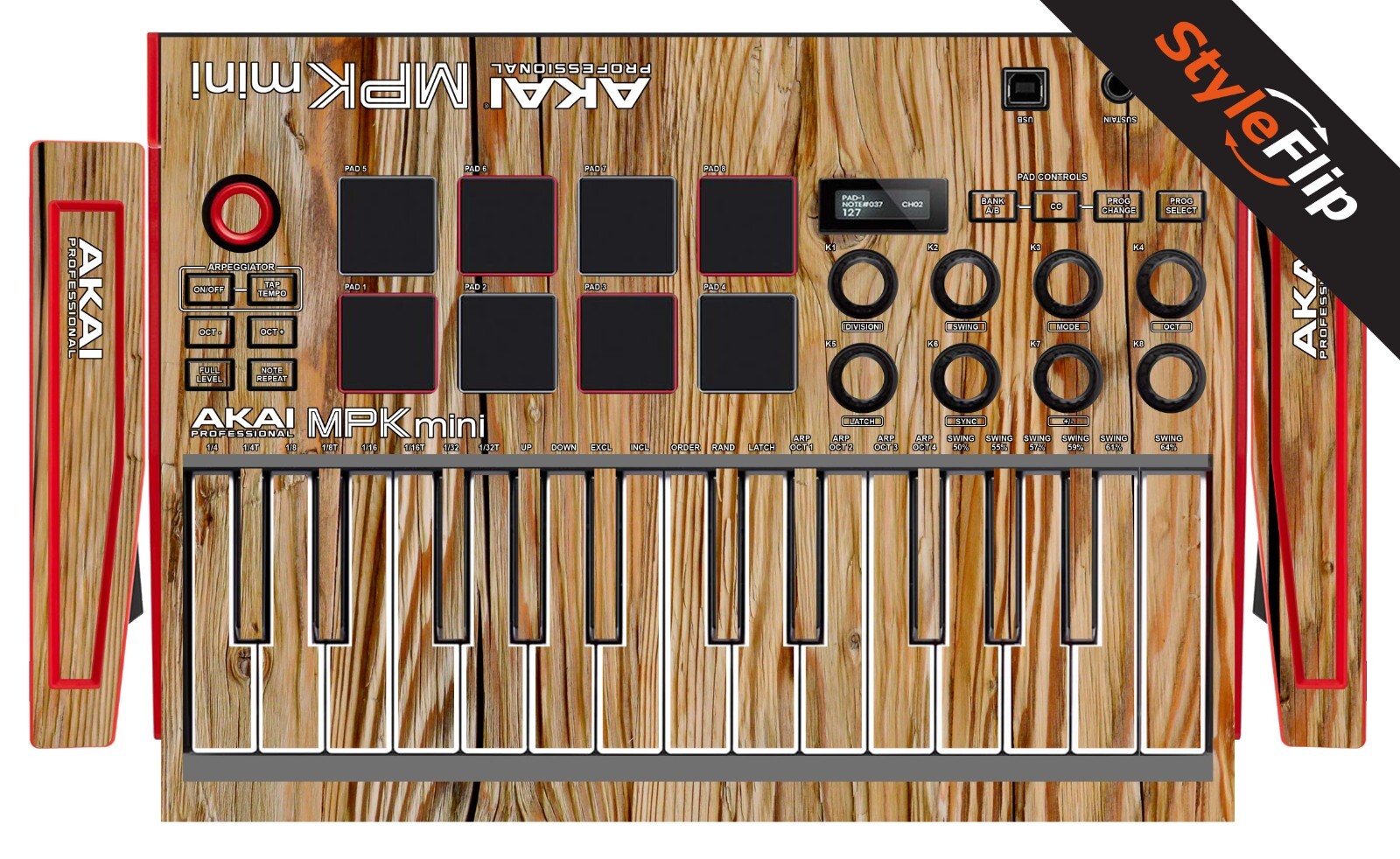 Akai MPK Mini MK3 Skin | Wood 4 | Protective Decal | StyleFlip Skins